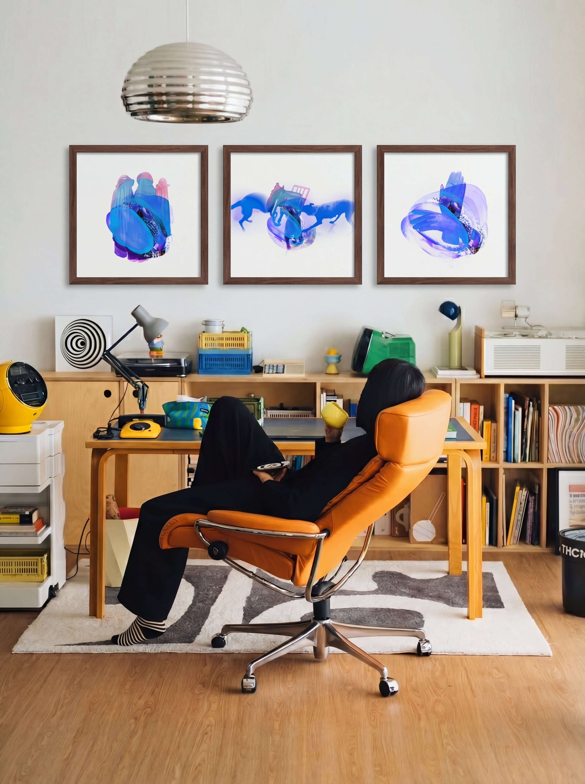 İpek Kerse - Blue As Medium 3'lü Set Fine Art Baskı