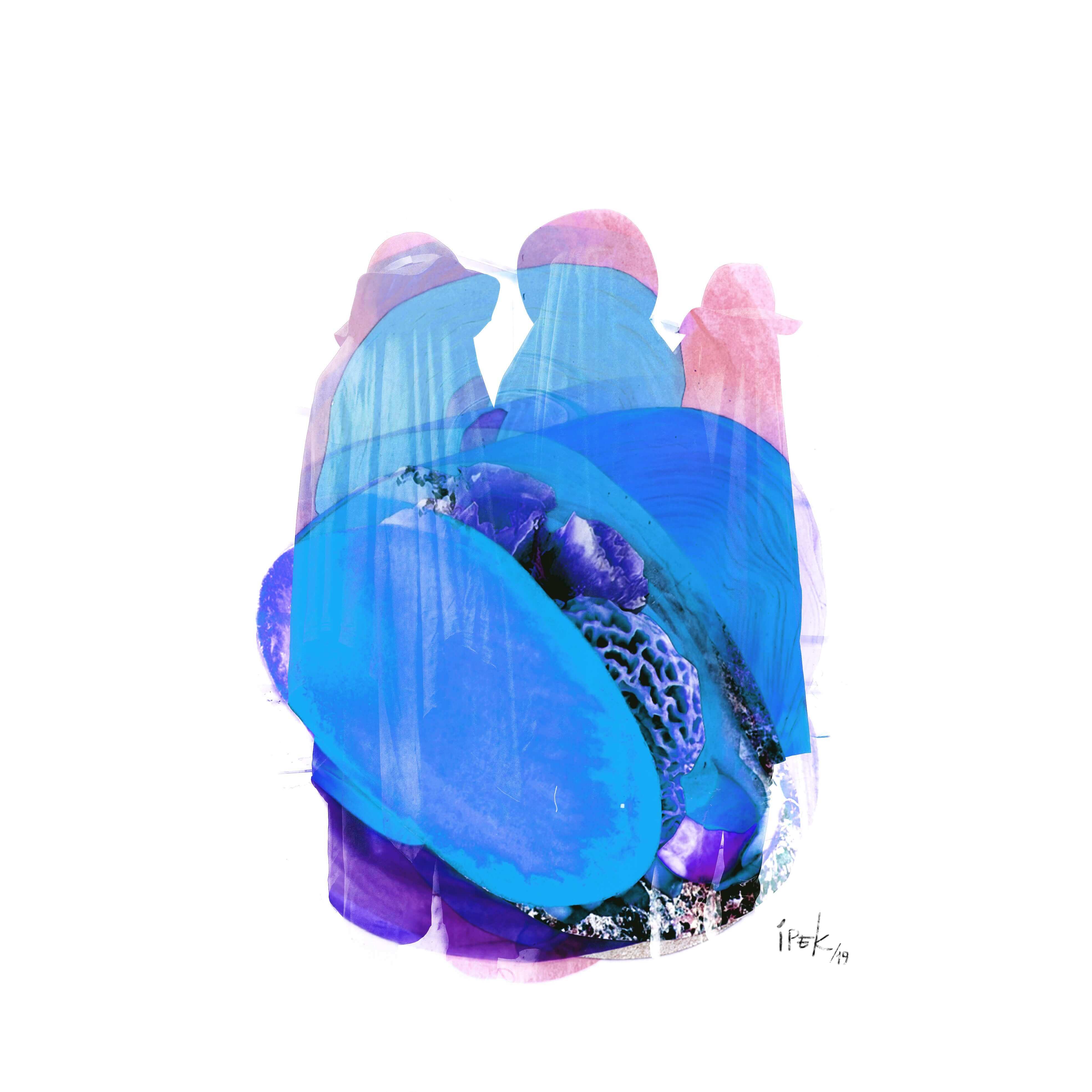 İpek Kerse - Blue As Medium 3'lü Set Fine Art Baskı