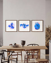 İpek Kerse - Blue As Medium 3'lü Set Fine Art Baskı