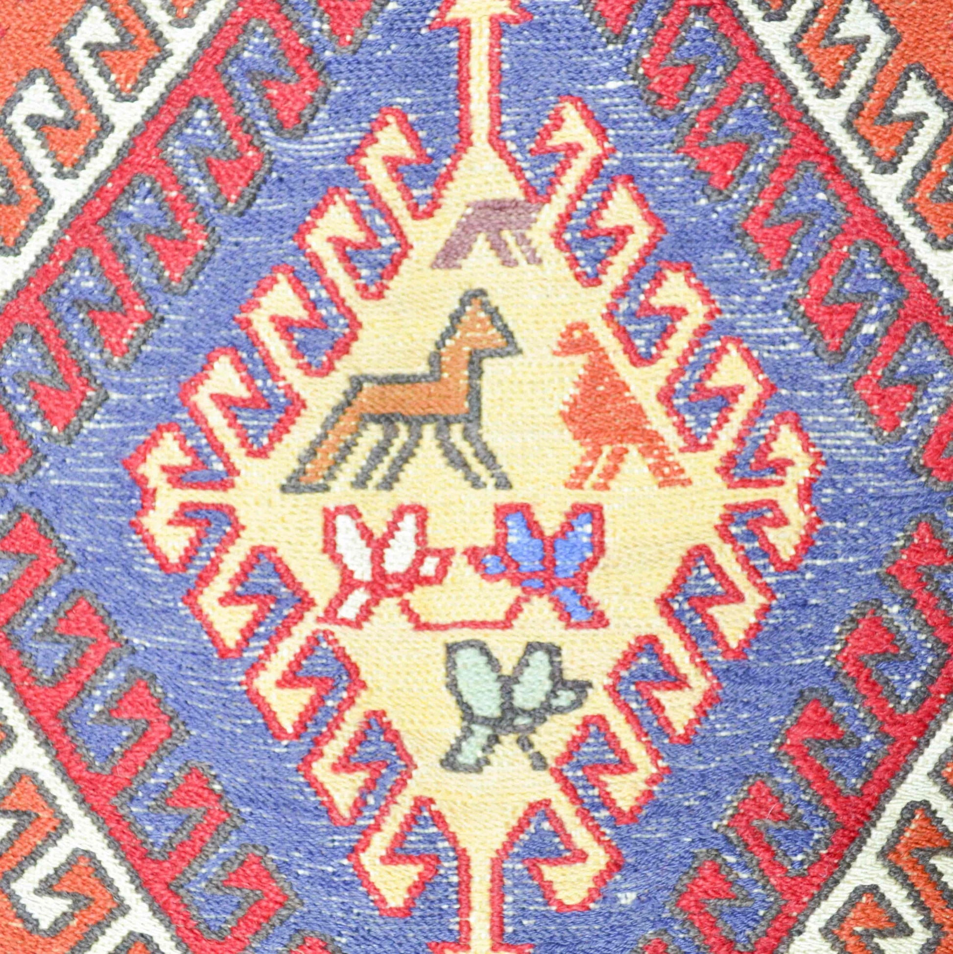 İpek ve Yünden El Dokuma İran Sumak Kilim 117x200 cm-Kilim & Halı-KilimCo-NowShopFun