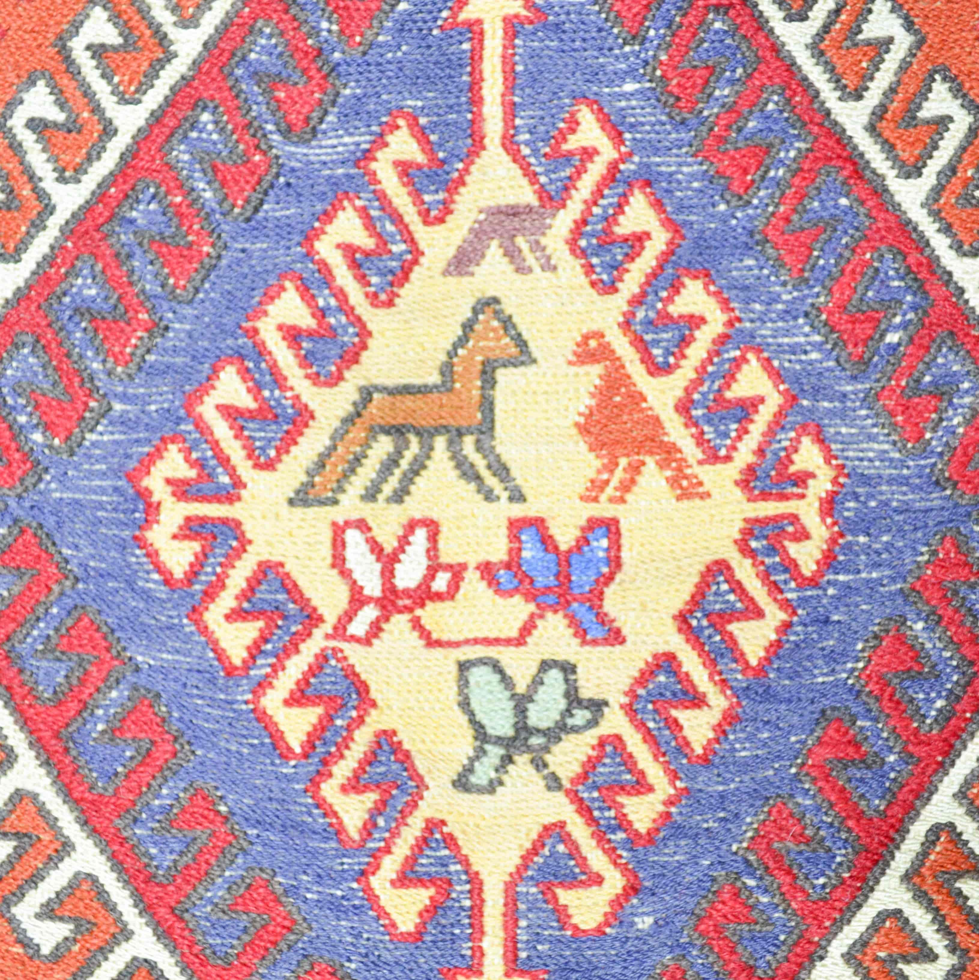 İpek ve Yünden El Dokuma İran Sumak Kilim 117x200 cm-Kilim & Halı-KilimCo-NowShopFun