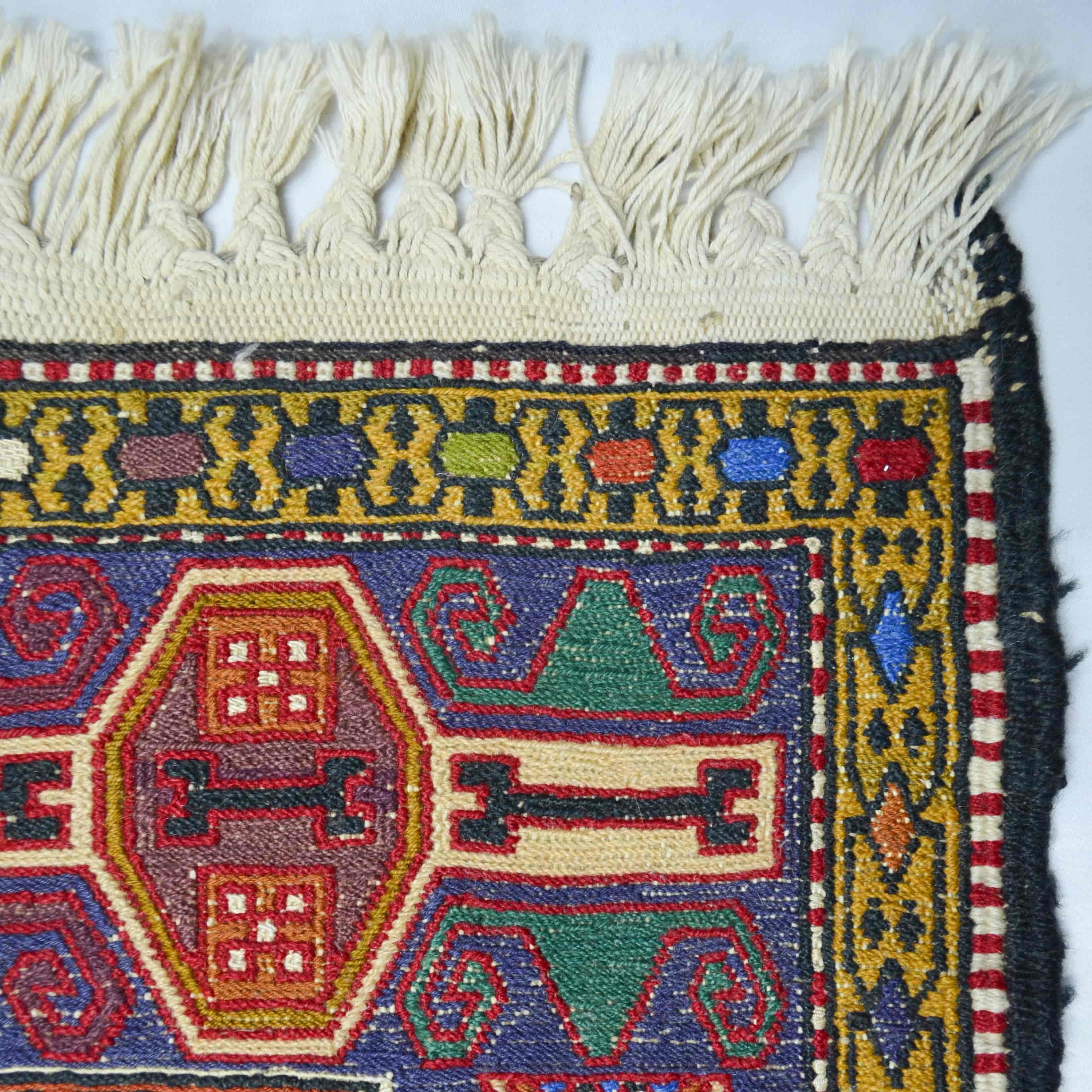 İpek ve Yünden El Dokuma İran Sumak Kilim 117x200 cm-Kilim & Halı-KilimCo-NowShopFun