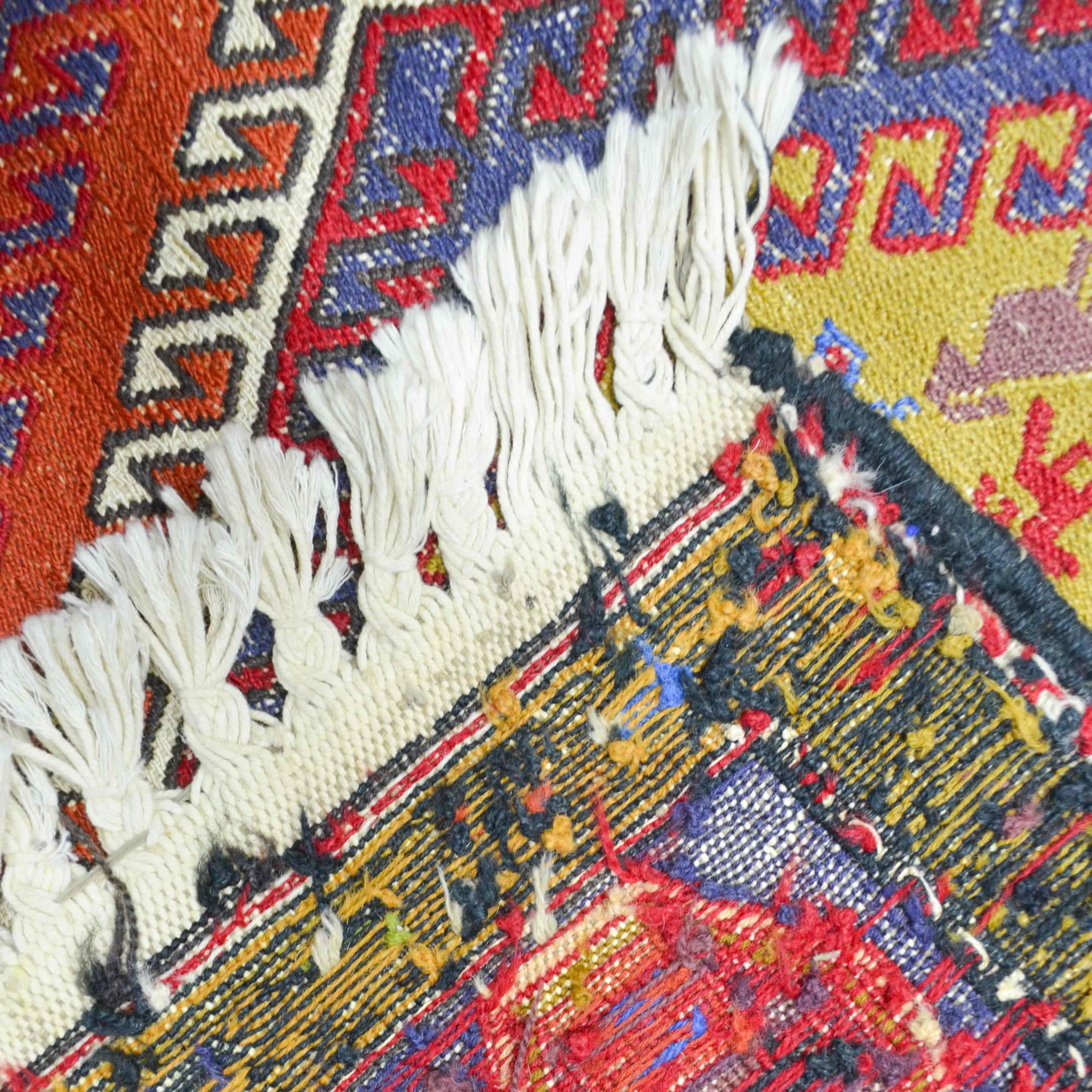 İpek ve Yünden El Dokuma İran Sumak Kilim 117x200 cm-Kilim & Halı-KilimCo-NowShopFun