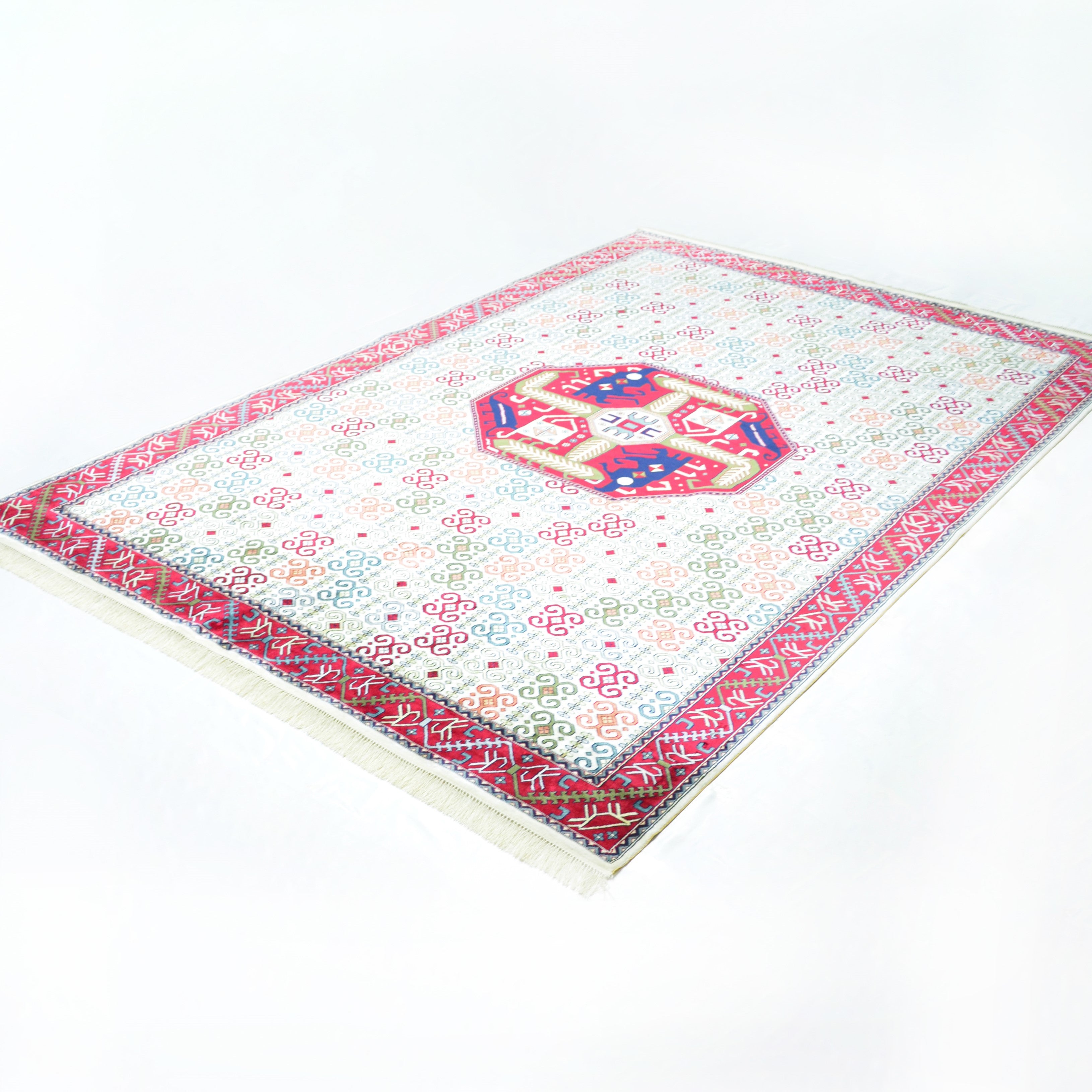 İpekten El Dokuma Kafkas Halısı 203x305 cm (6.19 m²)-Kilim & Halı-KilimCo-NowShopFun