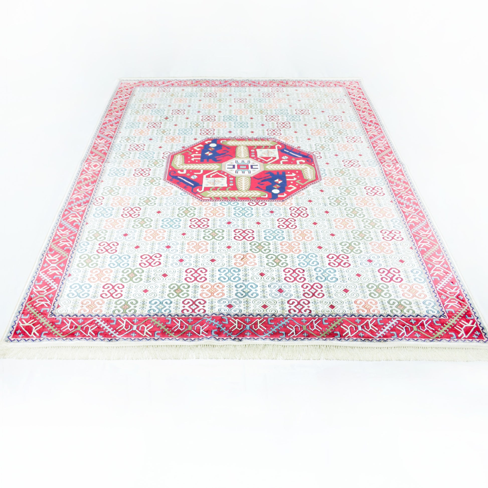 İpekten El Dokuma Kafkas Halısı 203x305 cm (6.19 m²)-Kilim & Halı-KilimCo-NowShopFun