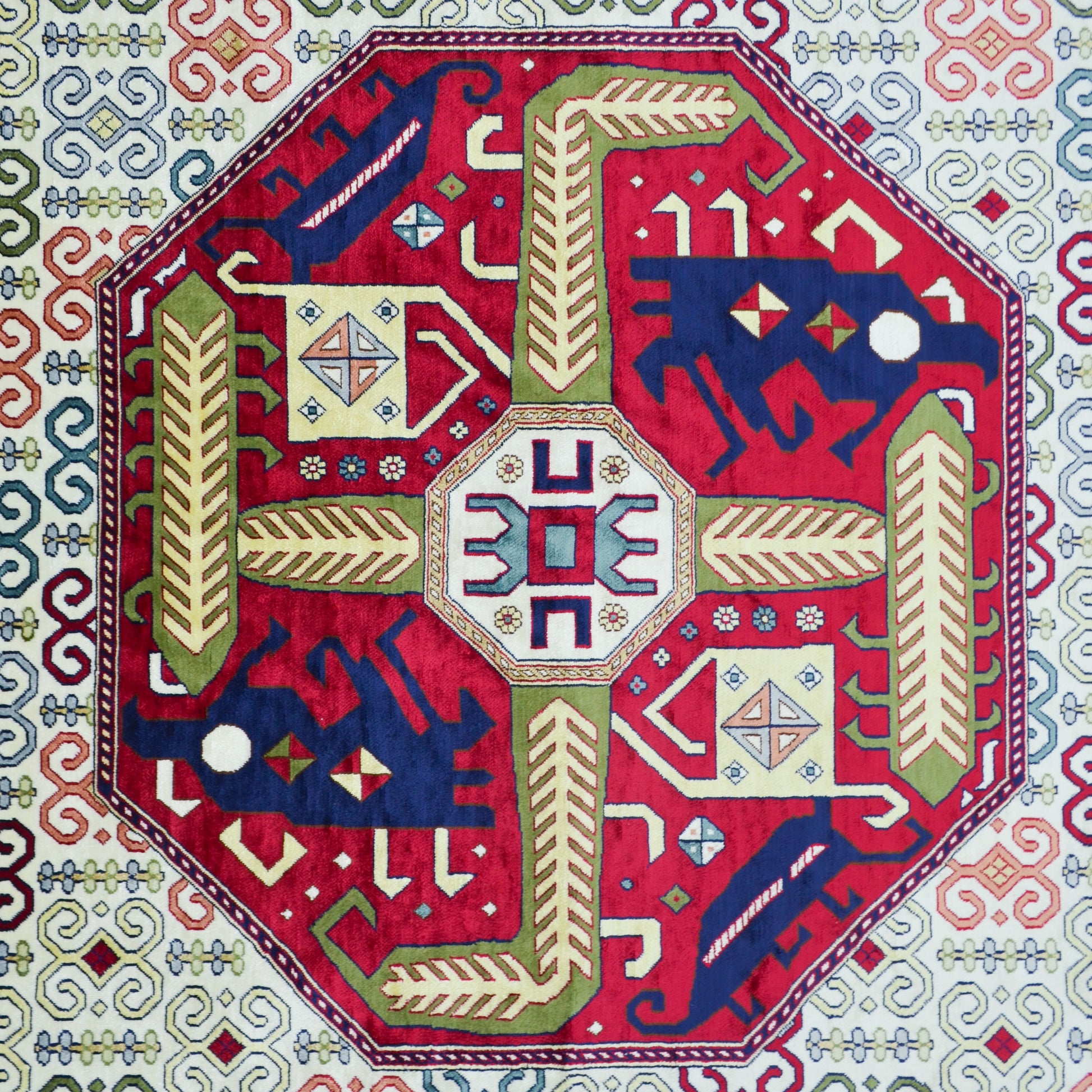 İpekten El Dokuma Kafkas Halısı 203x305 cm (6.19 m²)-Kilim & Halı-KilimCo-NowShopFun