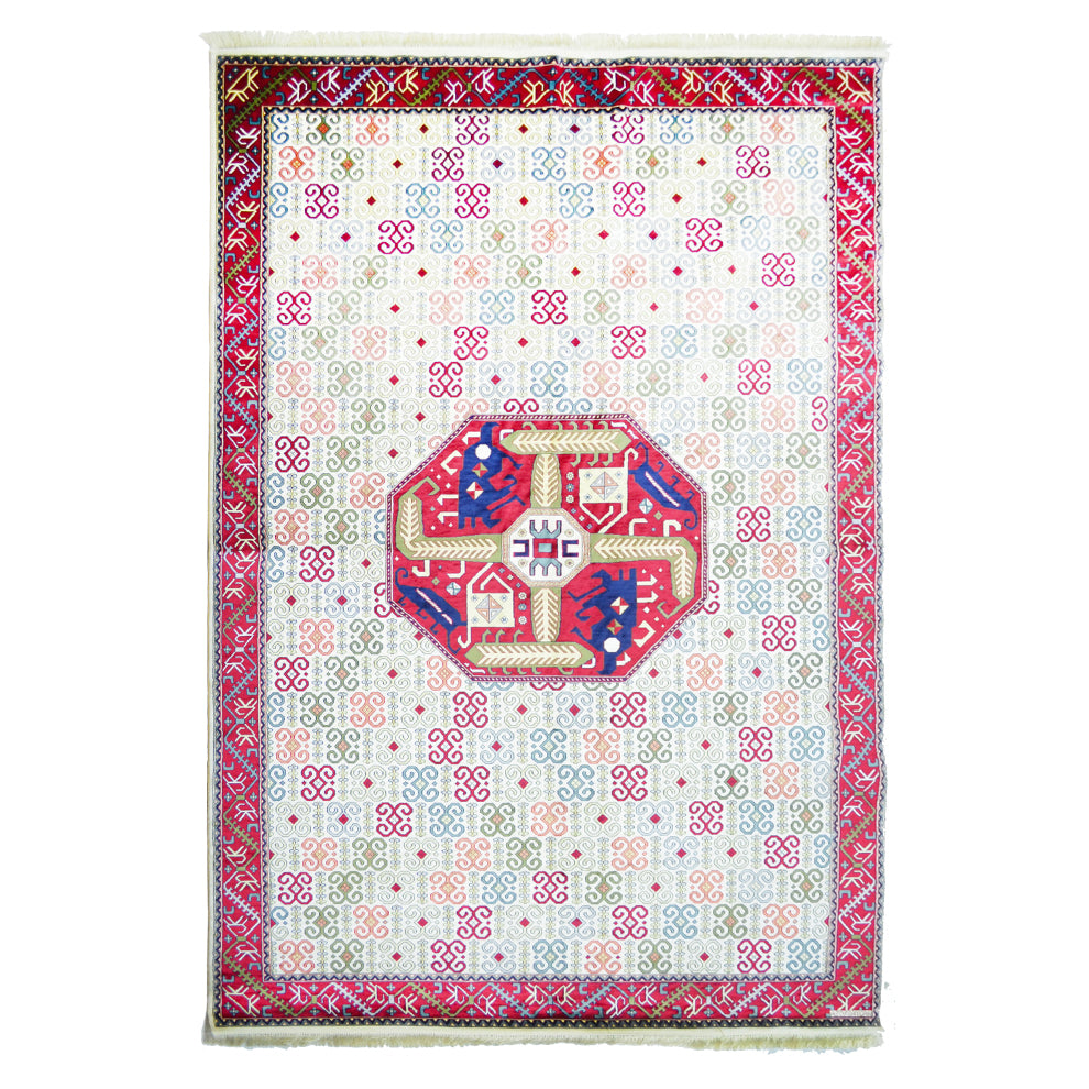 İpekten El Dokuma Kafkas Halısı 203x305 cm (6.19 m²)-Kilim & Halı-KilimCo-NowShopFun