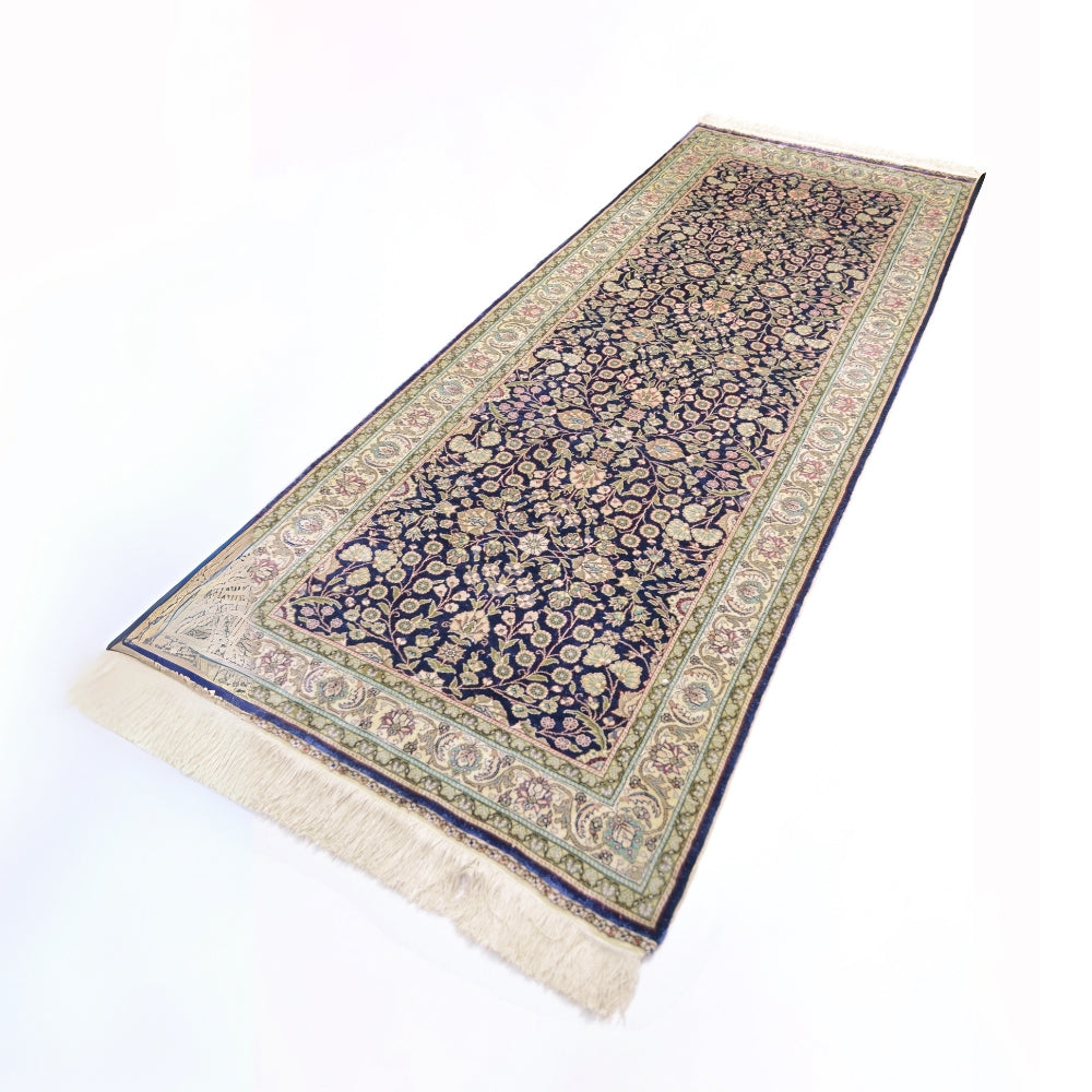İpekten El Dokuma Kayseri Halısı Yolluk 87X218 Cm