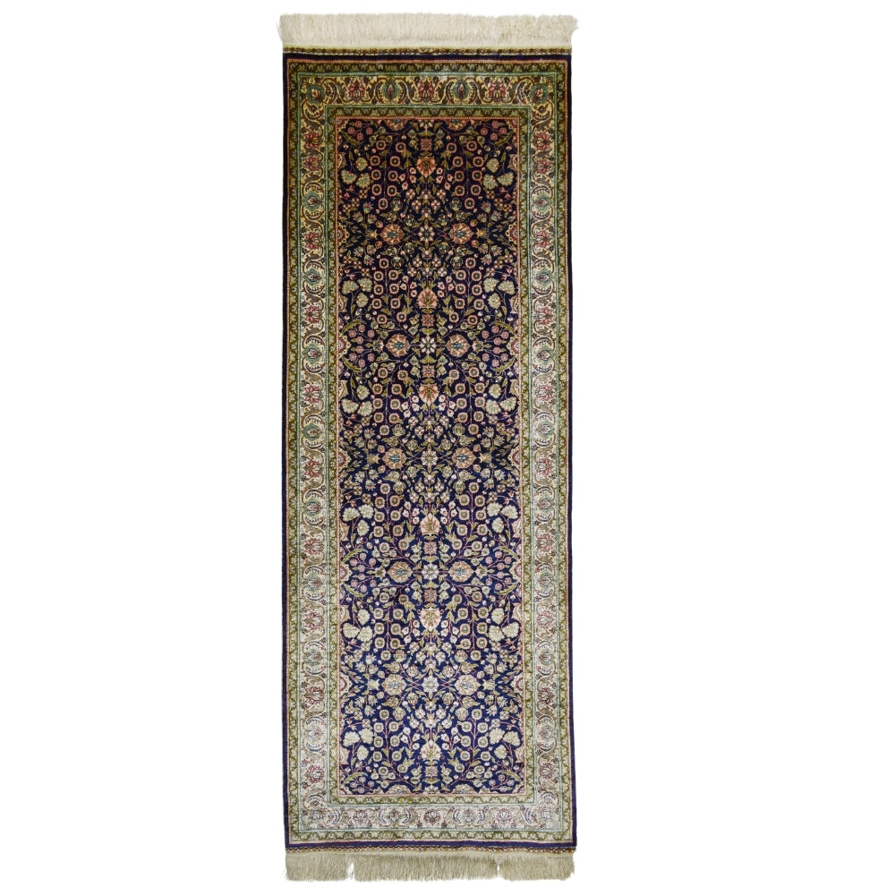 İpekten El Dokuma Kayseri Halısı Yolluk 87X218 Cm