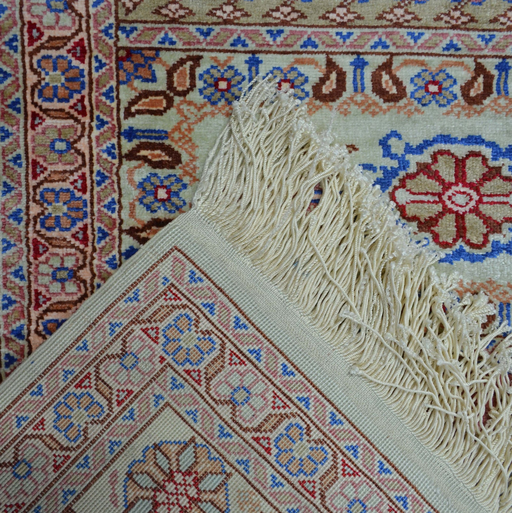 İpekten El Dokuma Mihraplı Aile Namazlığı Kayseri Halısı 72x109 cm-Kilim & Halı-KilimCo-NowShopFun