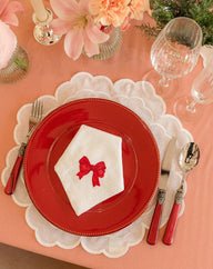 İris Amerikan Servis & Peçete Seti-Amerikan Servis-Mariaida Home-Beyaz/Yeşil-NowShopFun