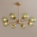 İris Renkli Camlı Avize-Avize-Life Aydınlatma-mat gold-NowShopFun