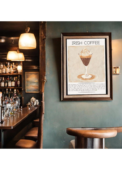 Irish Coffee Cocktail Art Print Poster-Tablo-Muff Atelier-NowShopFun