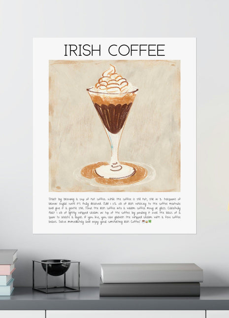 Irish Coffee Cocktail Art Print Poster-Tablo-Muff Atelier-NowShopFun