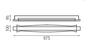Ishtar Plafonyer 1l Chrome Ø97x10 Cm T5 1x39w