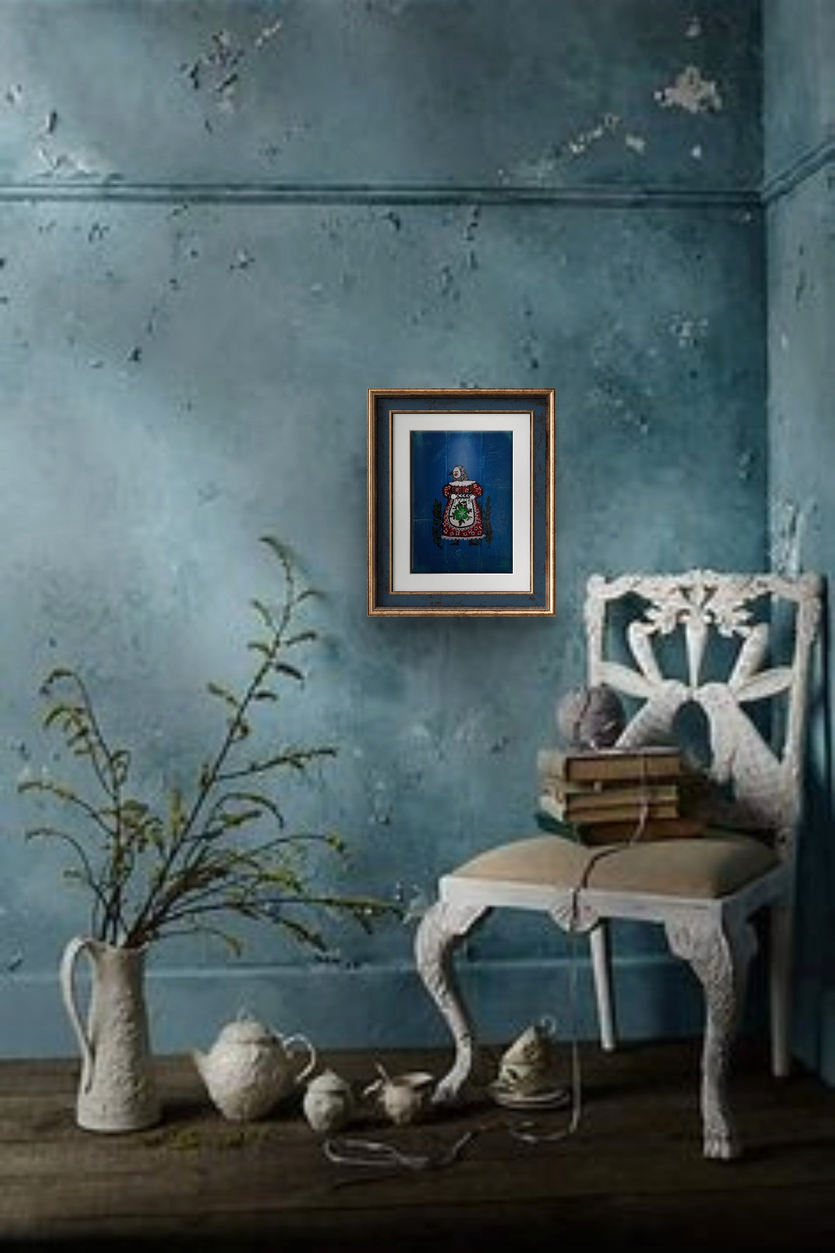 İsveçli Kadın Tablo El Yapımı Ahşap Üzerine Akrilik Duvar Dekoru