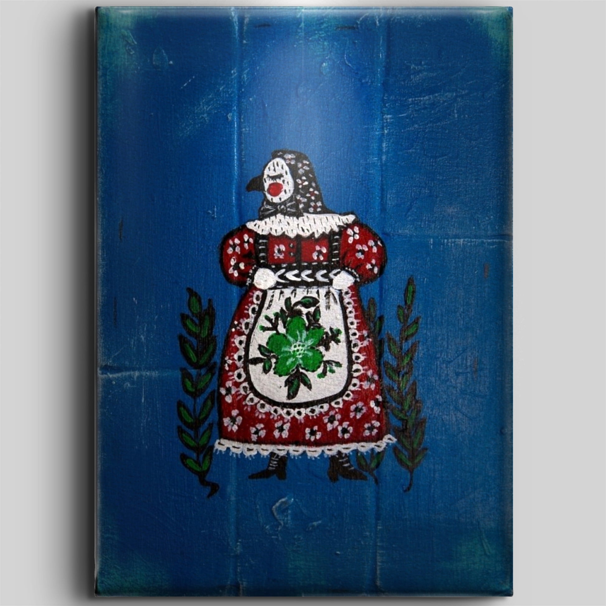 İsveçli Kadın Tablo El Yapımı Ahşap Üzerine Akrilik Duvar Dekoru