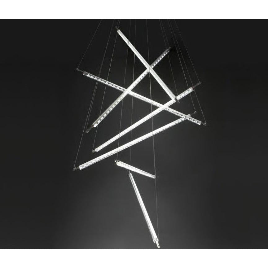 Ixion 7 Glass Sarkit Ø120x3 H Max. 300 Cm 7xled 14.4w 2700k 4900lm