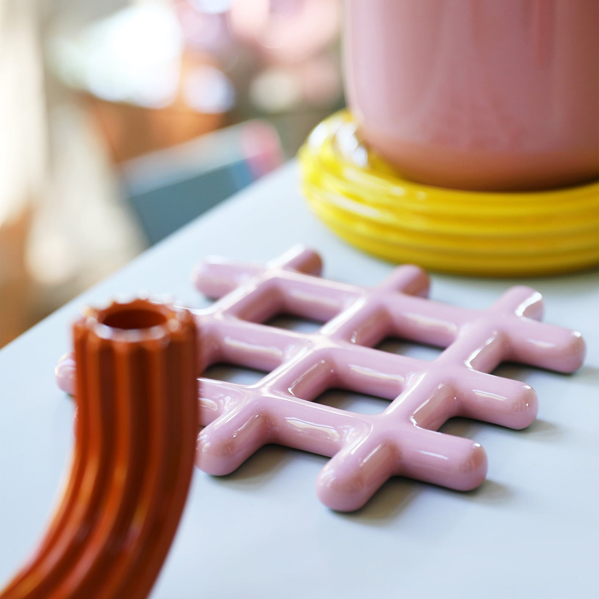 Izgara Figürlü Pembe Nihale