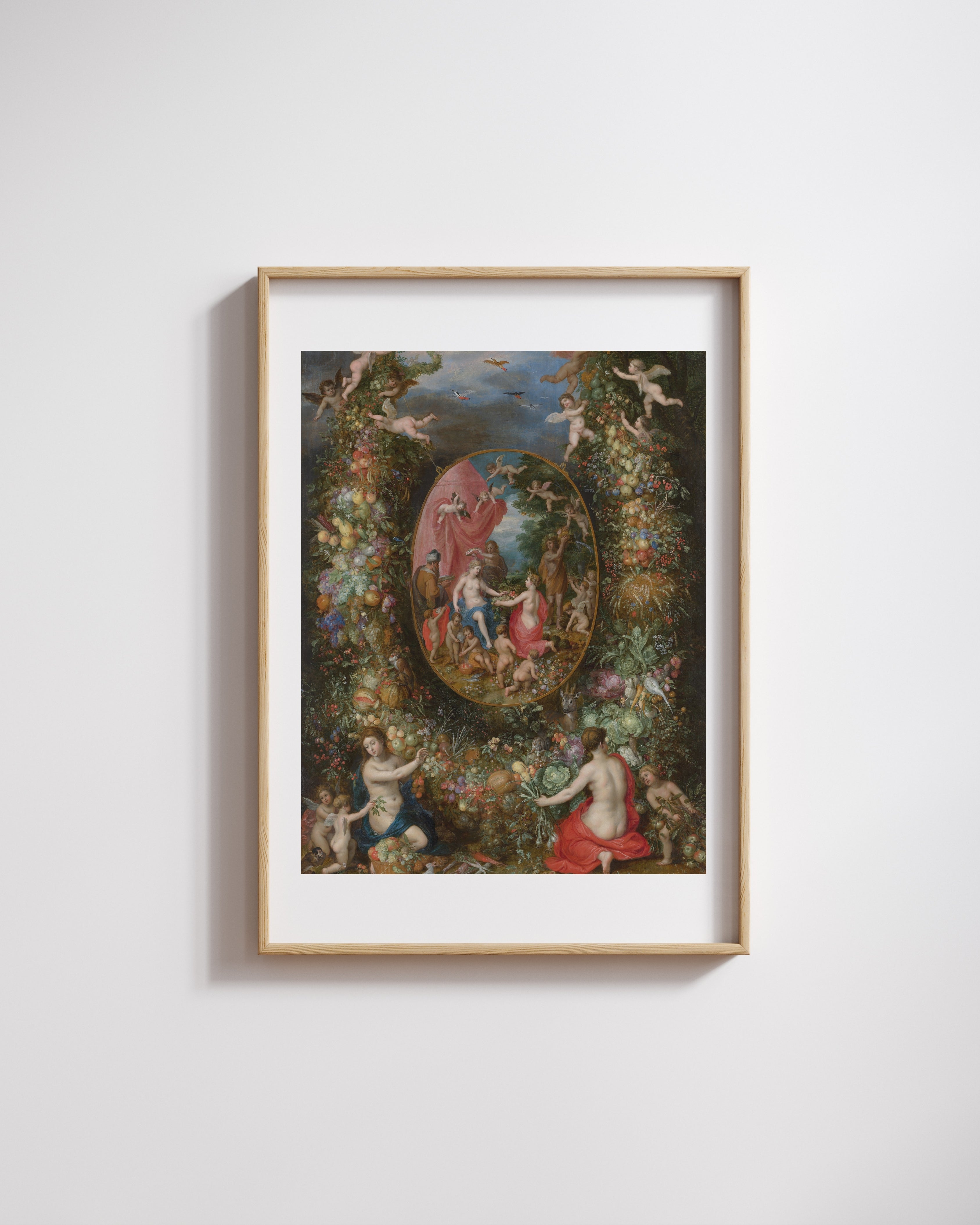 Jan Brueghel The Elder & Hendrik Van Balen - Dört Mevsim Ve Tanrıça Cybele Fine Art Baskı