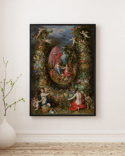 Jan Brueghel The Elder & Hendrik Van Balen - Dört Mevsim Ve Tanrıça Cybele Fine Art Baskı