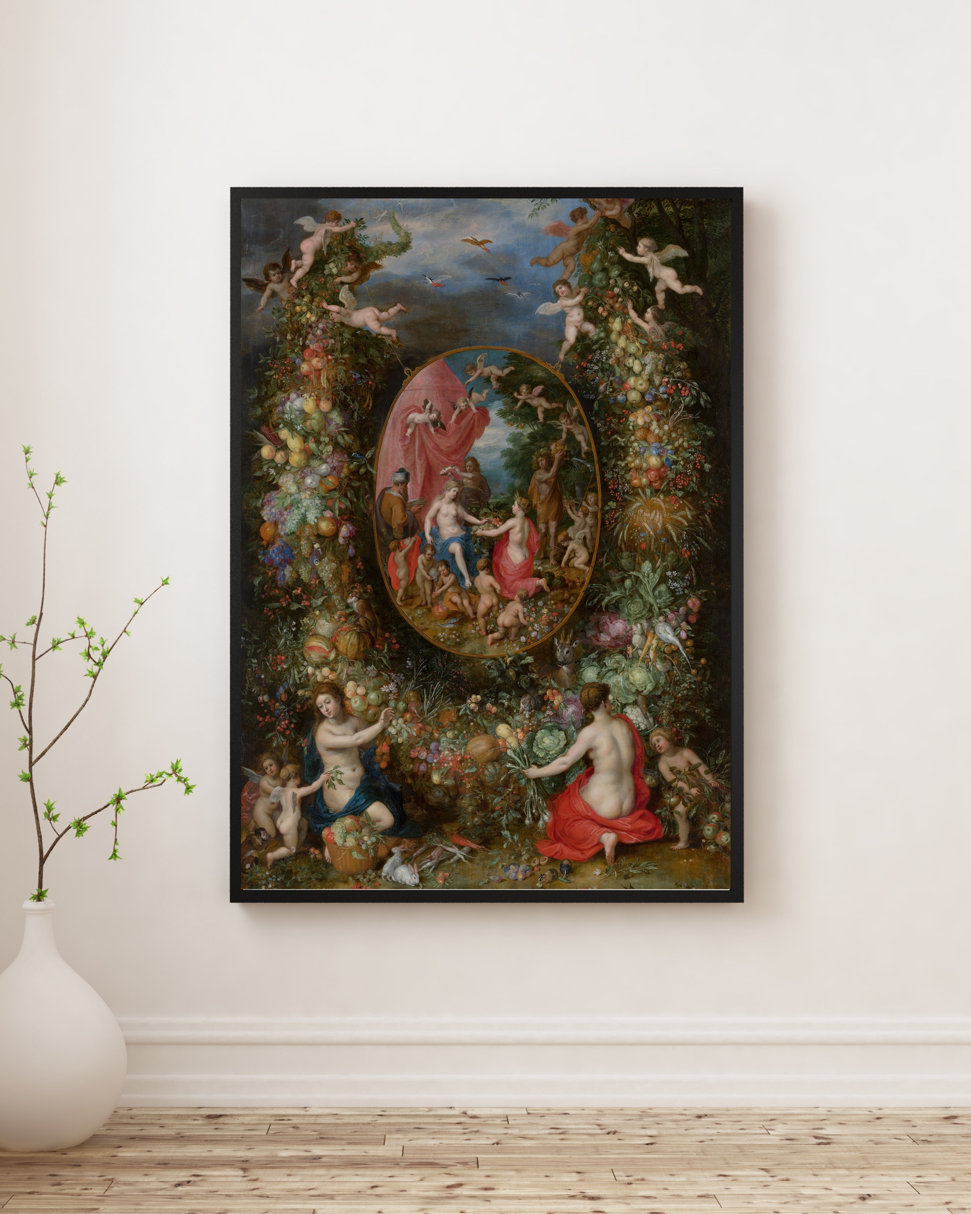 Jan Brueghel The Elder & Hendrik Van Balen - Dört Mevsim Ve Tanrıça Cybele Fine Art Baskı