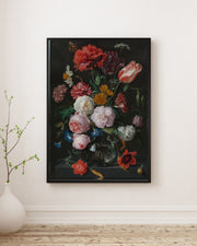 Jan Davidsz. de Heem - Cam Vazoda Çiçekler Fine Art Baskı