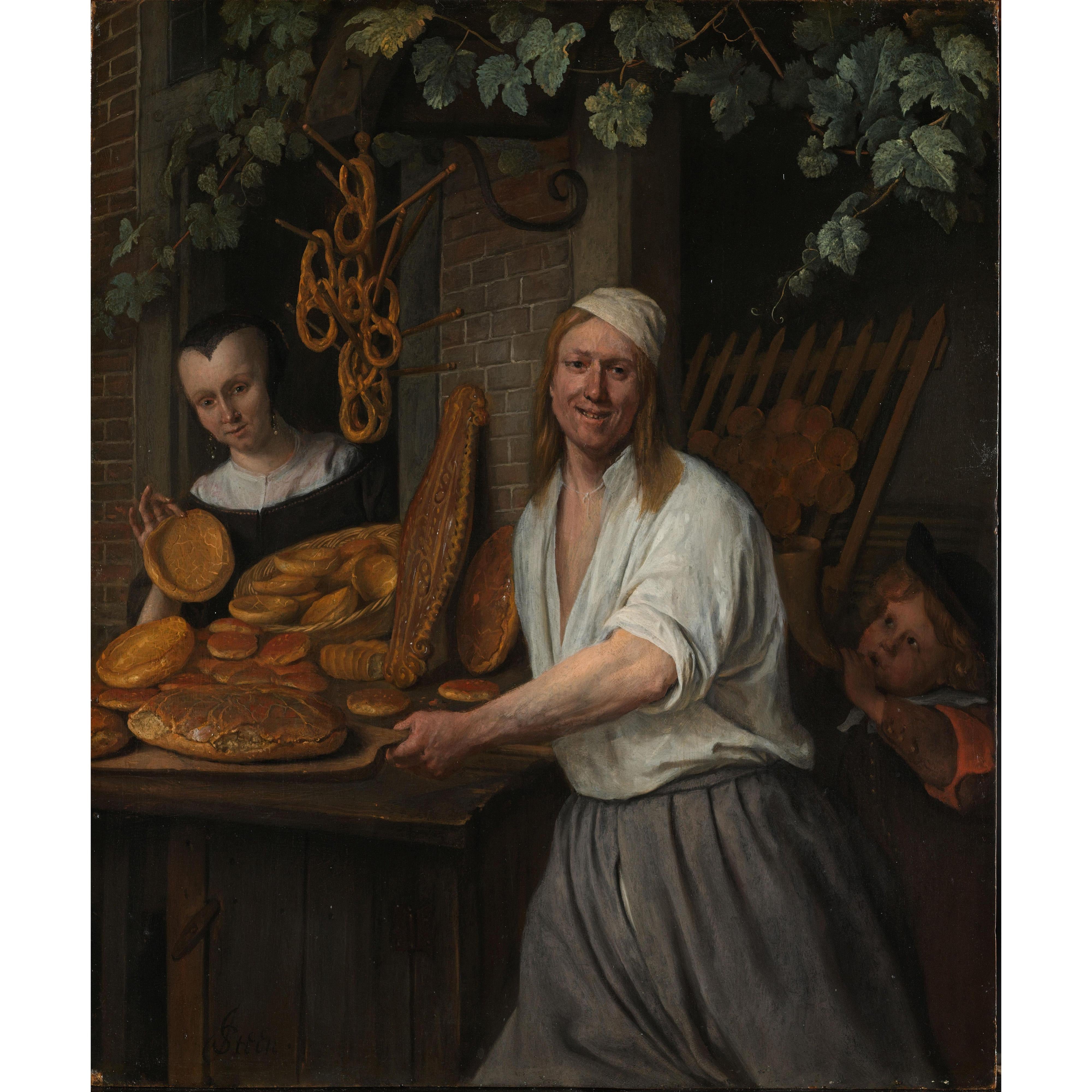 Jan Havicksz Steen - Fırıncı Çifti Fine Art Baskı