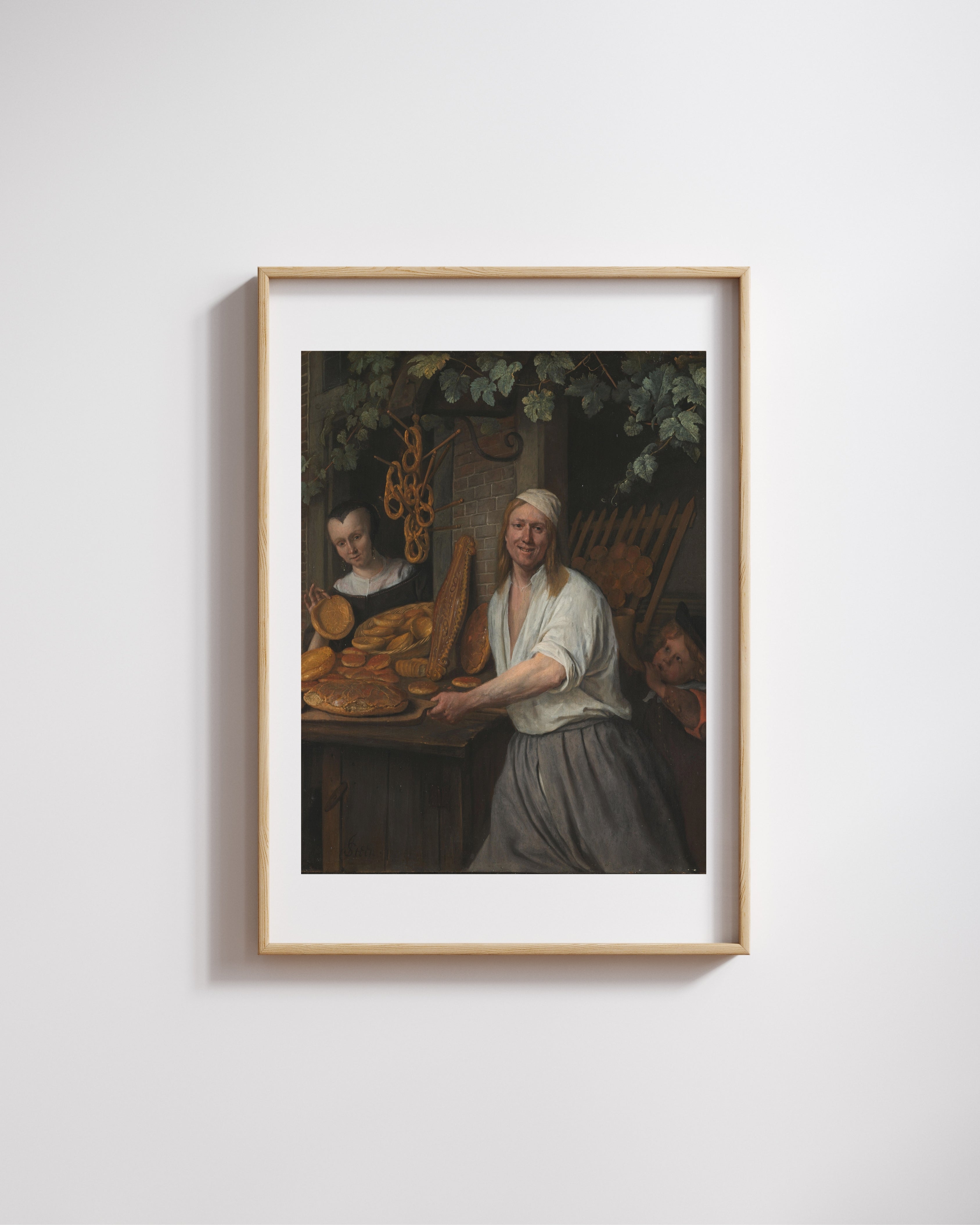 Jan Havicksz Steen - Fırıncı Çifti Fine Art Baskı
