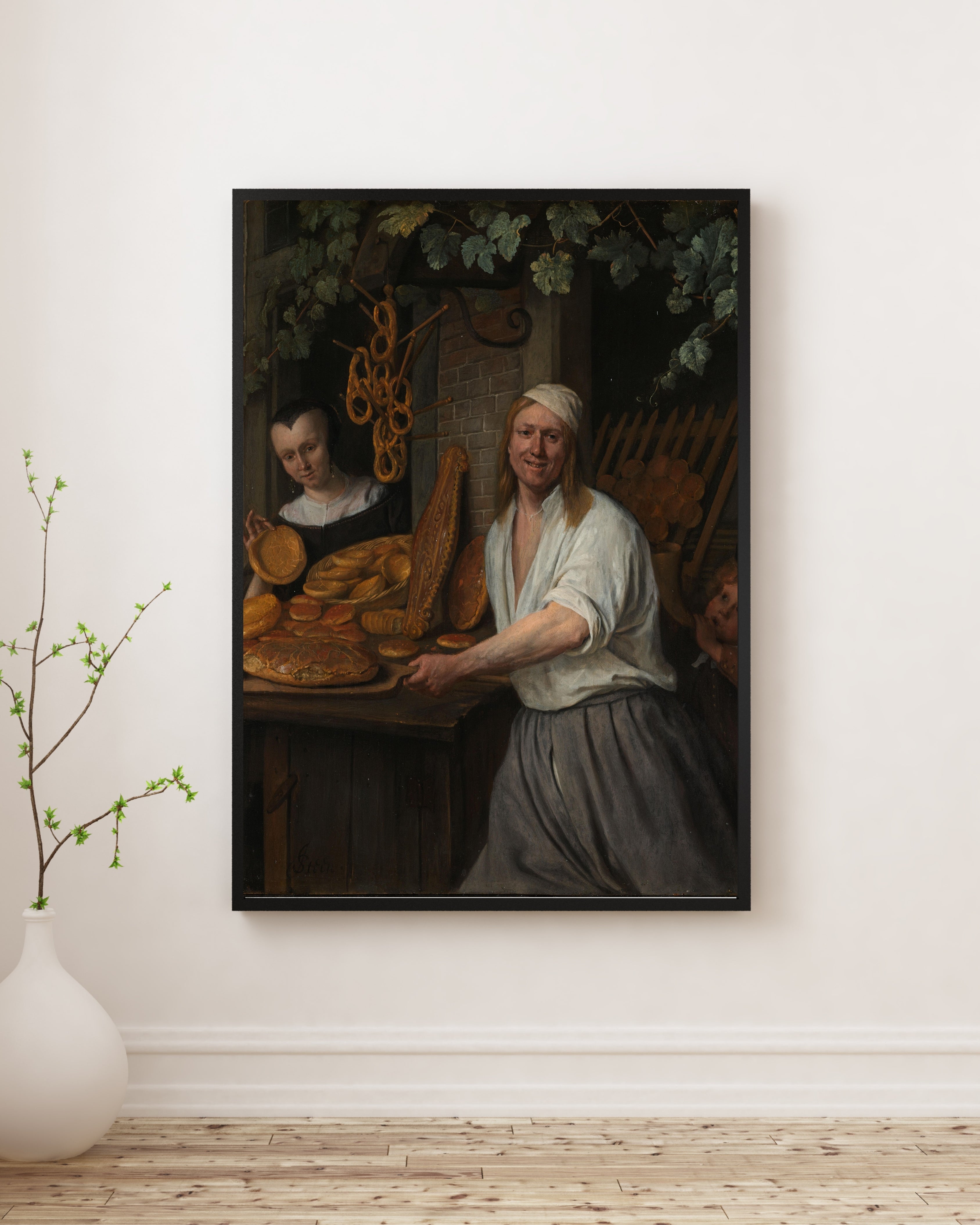 Jan Havicksz Steen - Fırıncı Çifti Fine Art Baskı