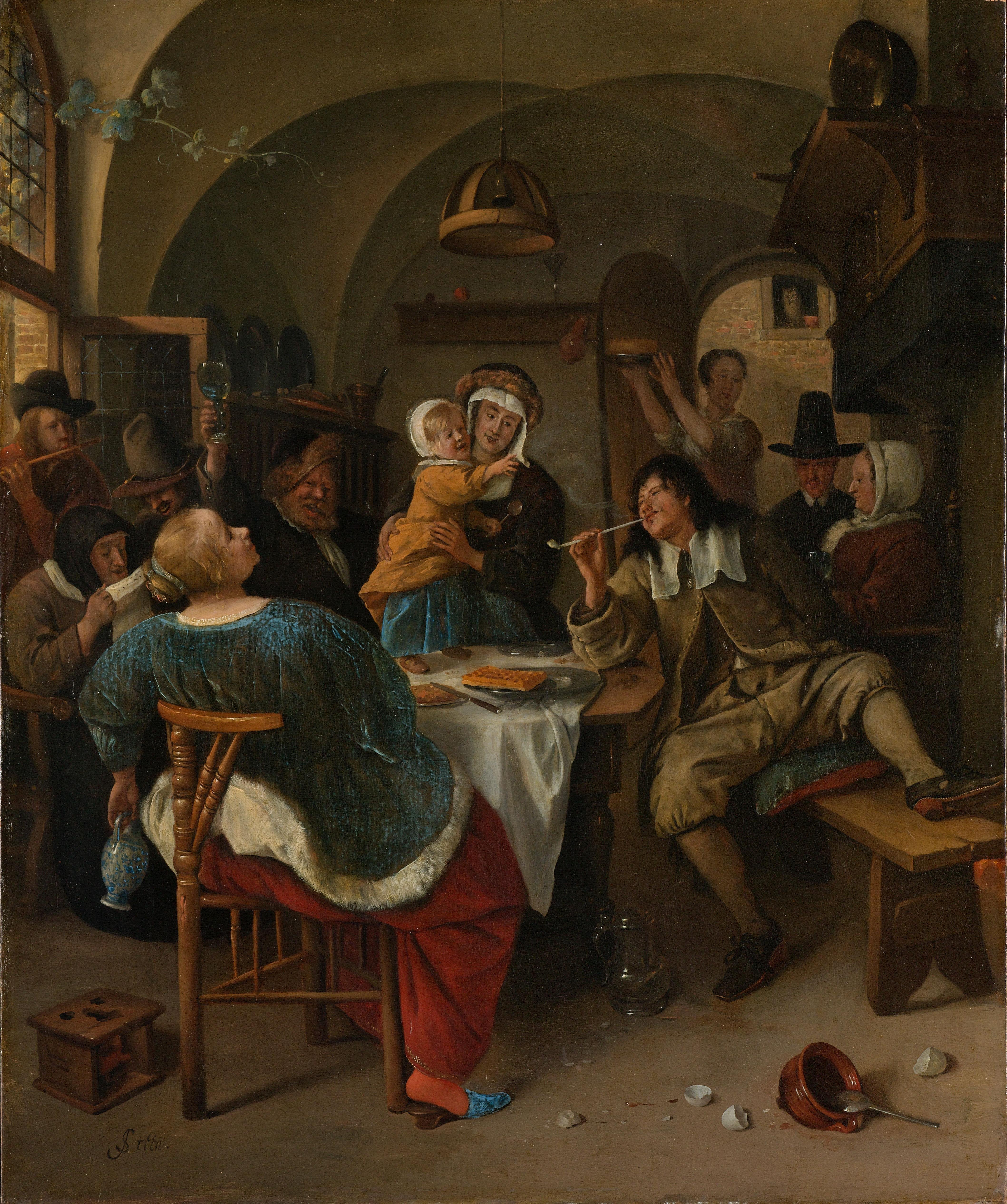 Jan Havicksz. Steen - Aile Sahnesi Fine Art Baskı