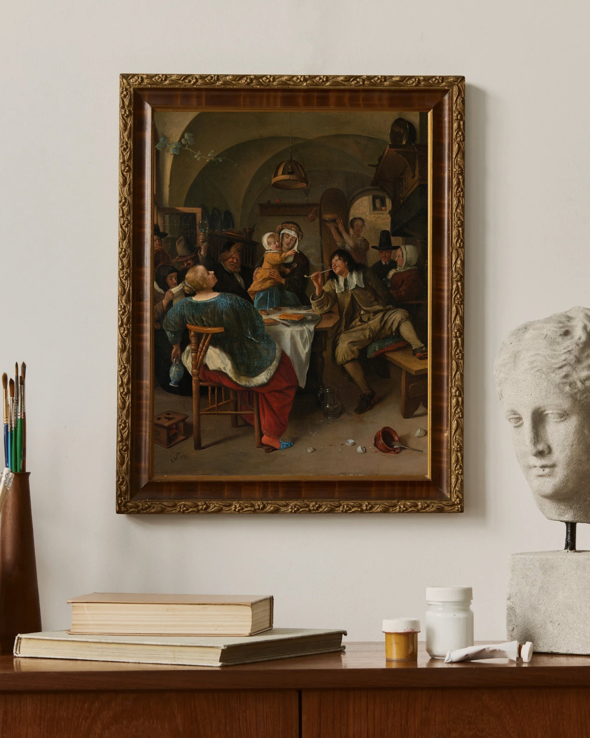 Jan Havicksz. Steen - Aile Sahnesi Fine Art Baskı