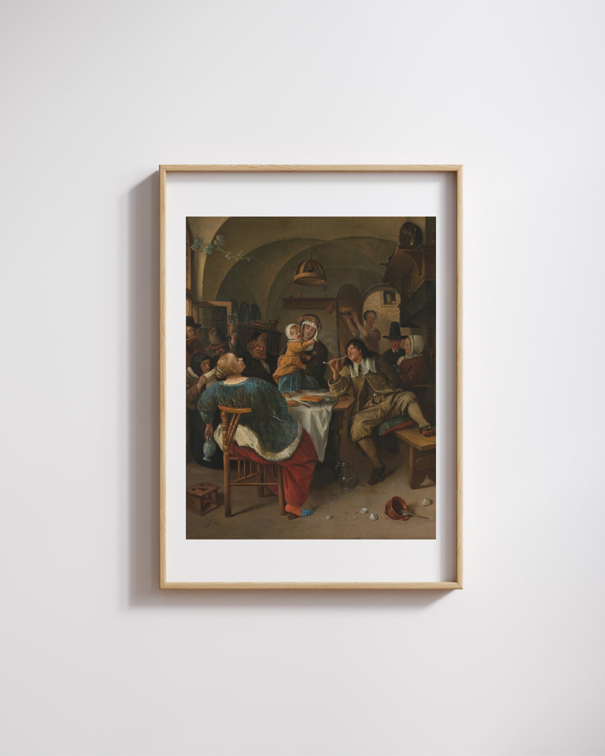 Jan Havicksz. Steen - Aile Sahnesi Fine Art Baskı