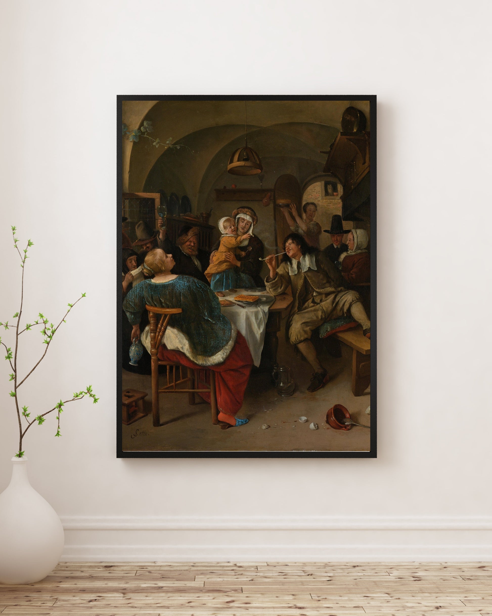 Jan Havicksz. Steen - Aile Sahnesi Fine Art Baskı