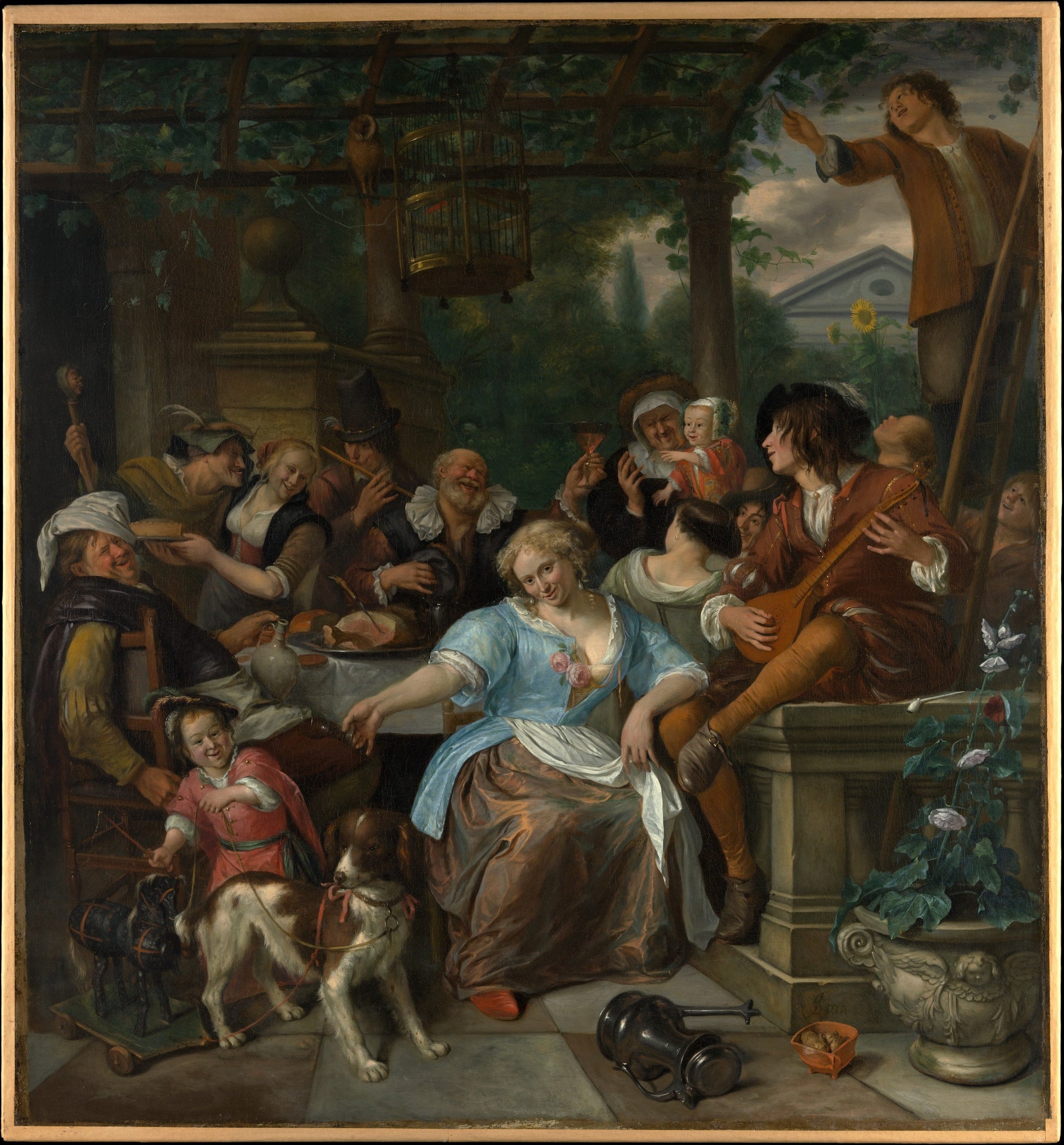 Jan Havicksz. Steen - Terastaki Şen İnsanlar Fine Art Baskı