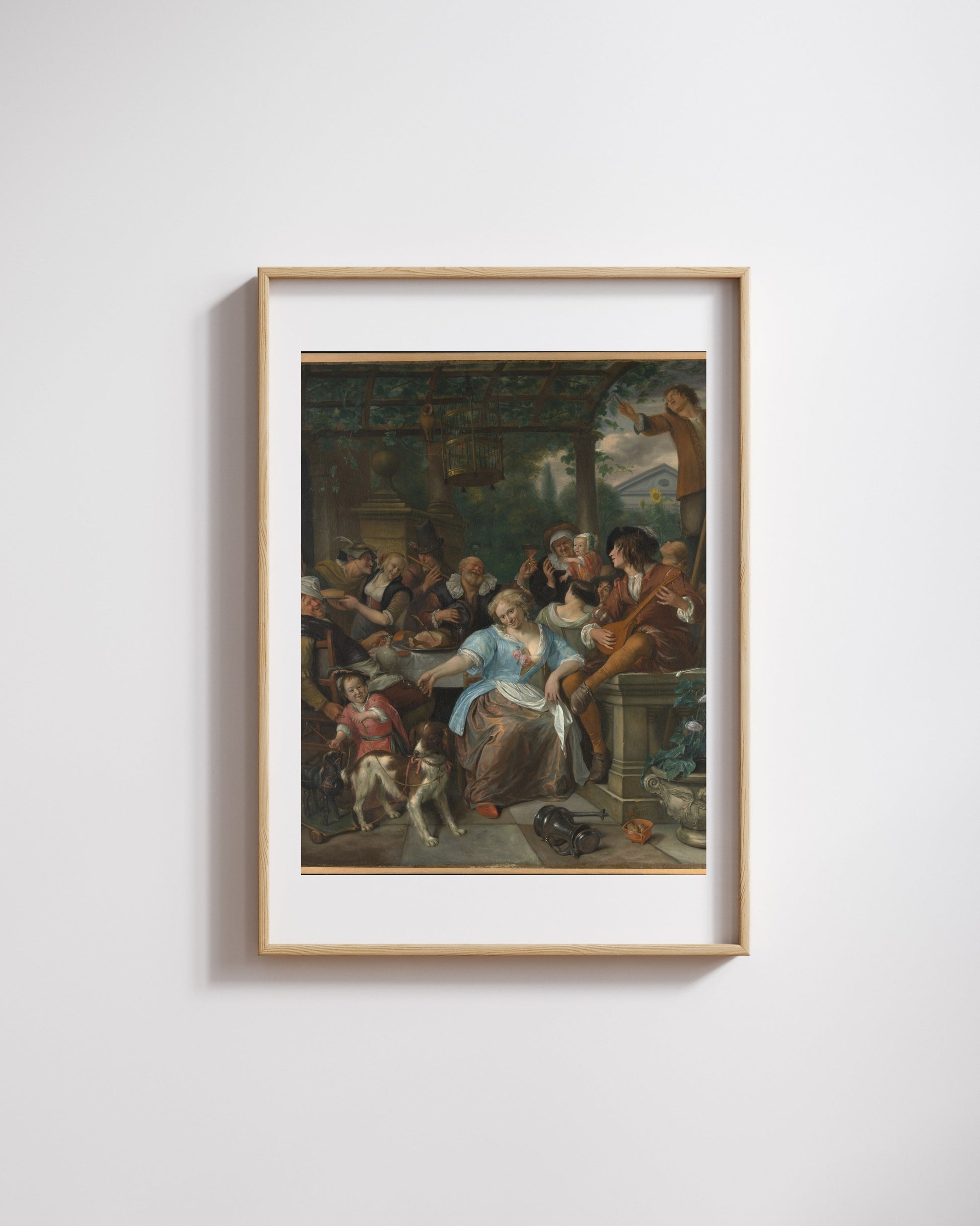 Jan Havicksz. Steen - Terastaki Şen İnsanlar Fine Art Baskı