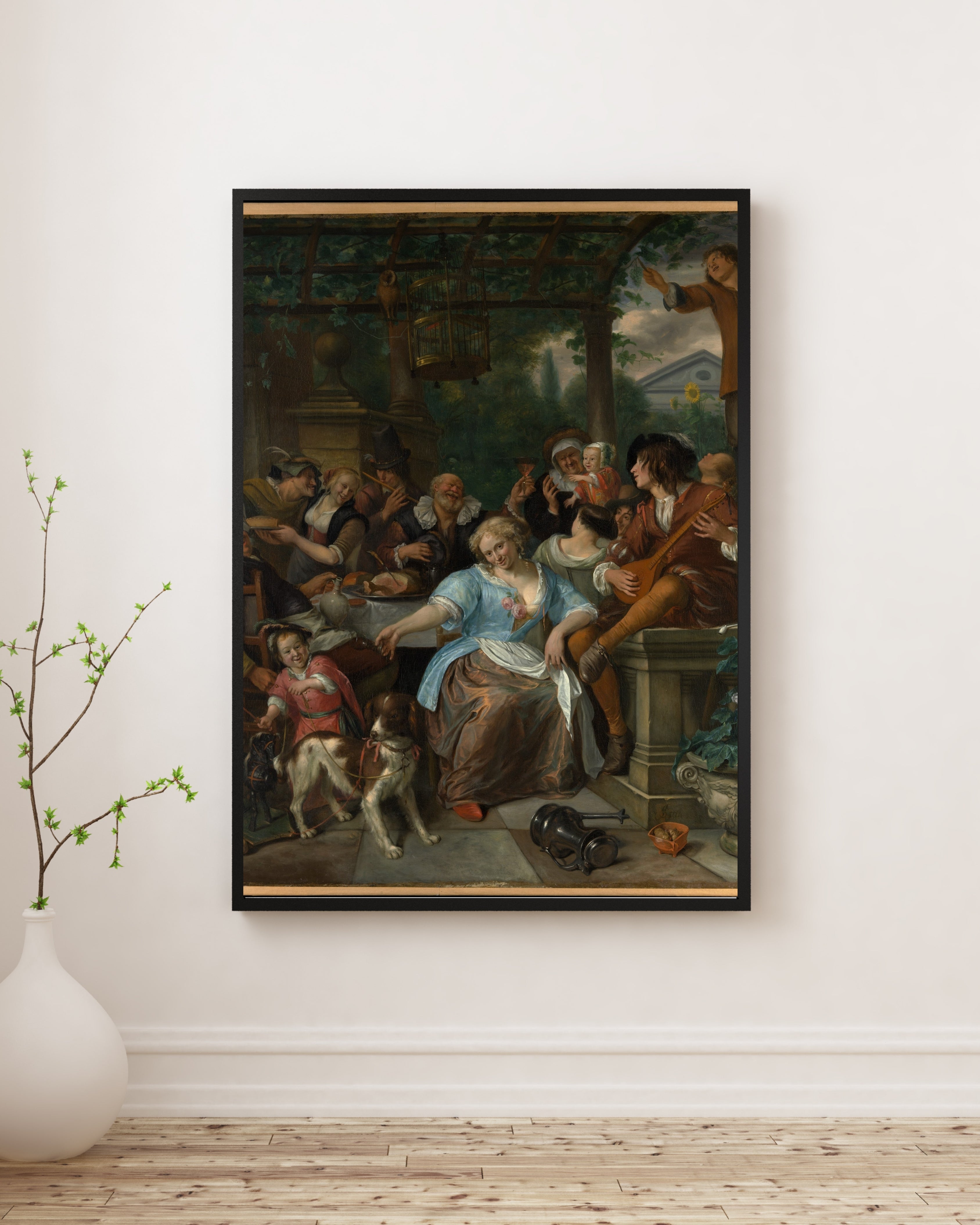 Jan Havicksz. Steen - Terastaki Şen İnsanlar Fine Art Baskı