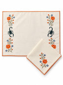 Jardin Nakışlı Peçete Ve Amerikan Servis – 4 Parça Set