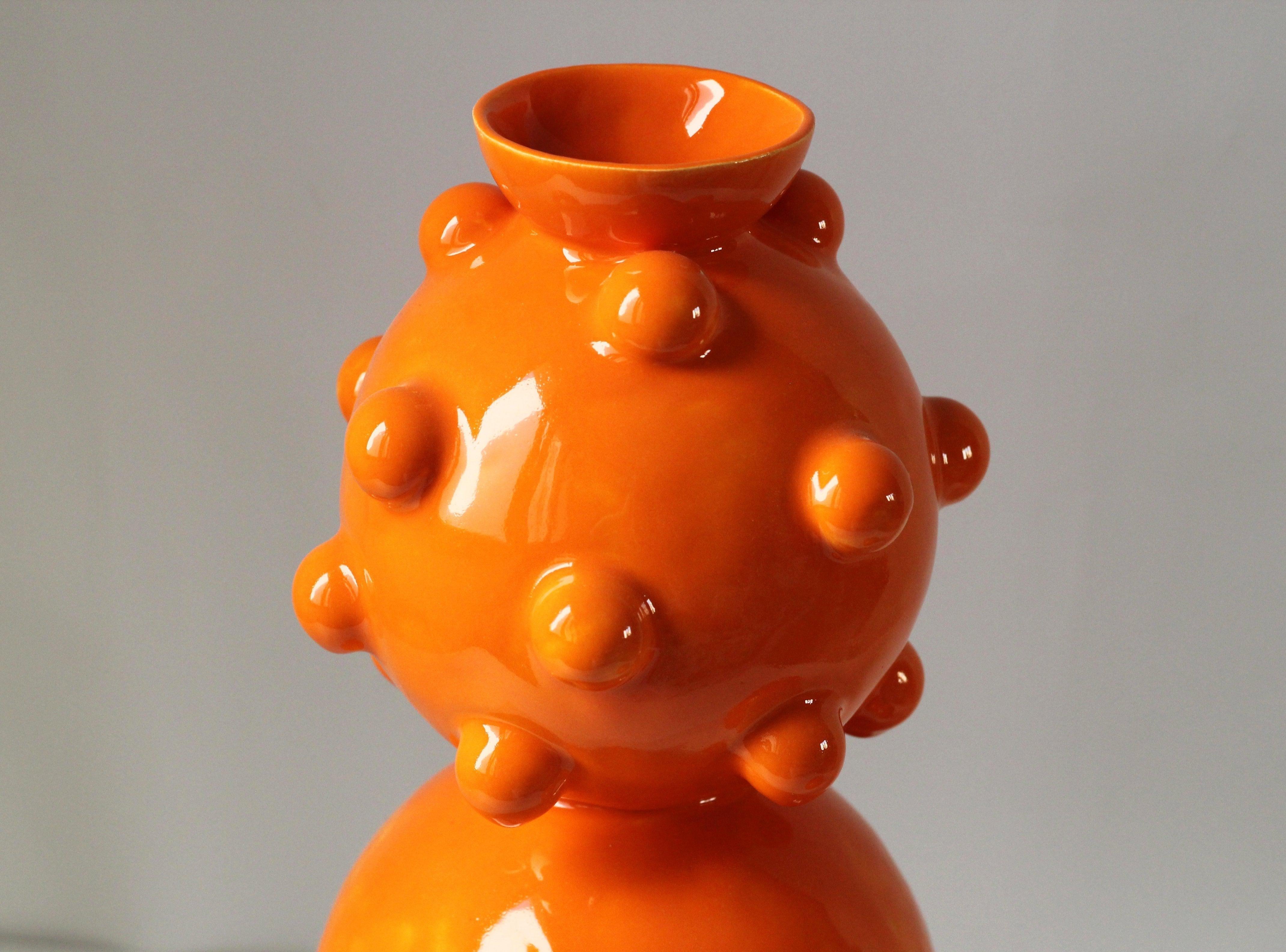 Bubble Seramik Vazo - Turuncu