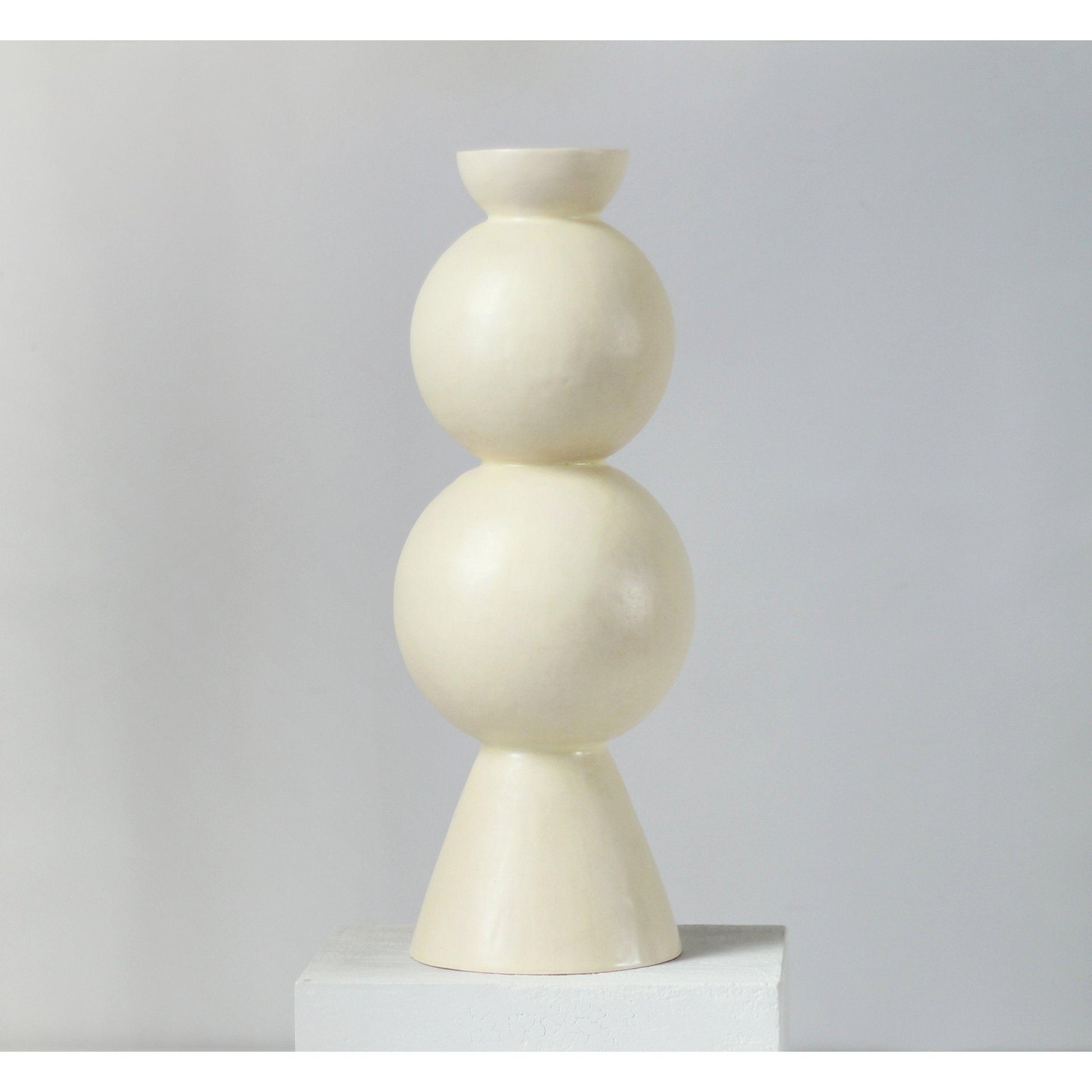 Matte Seramik Vazo - Krem