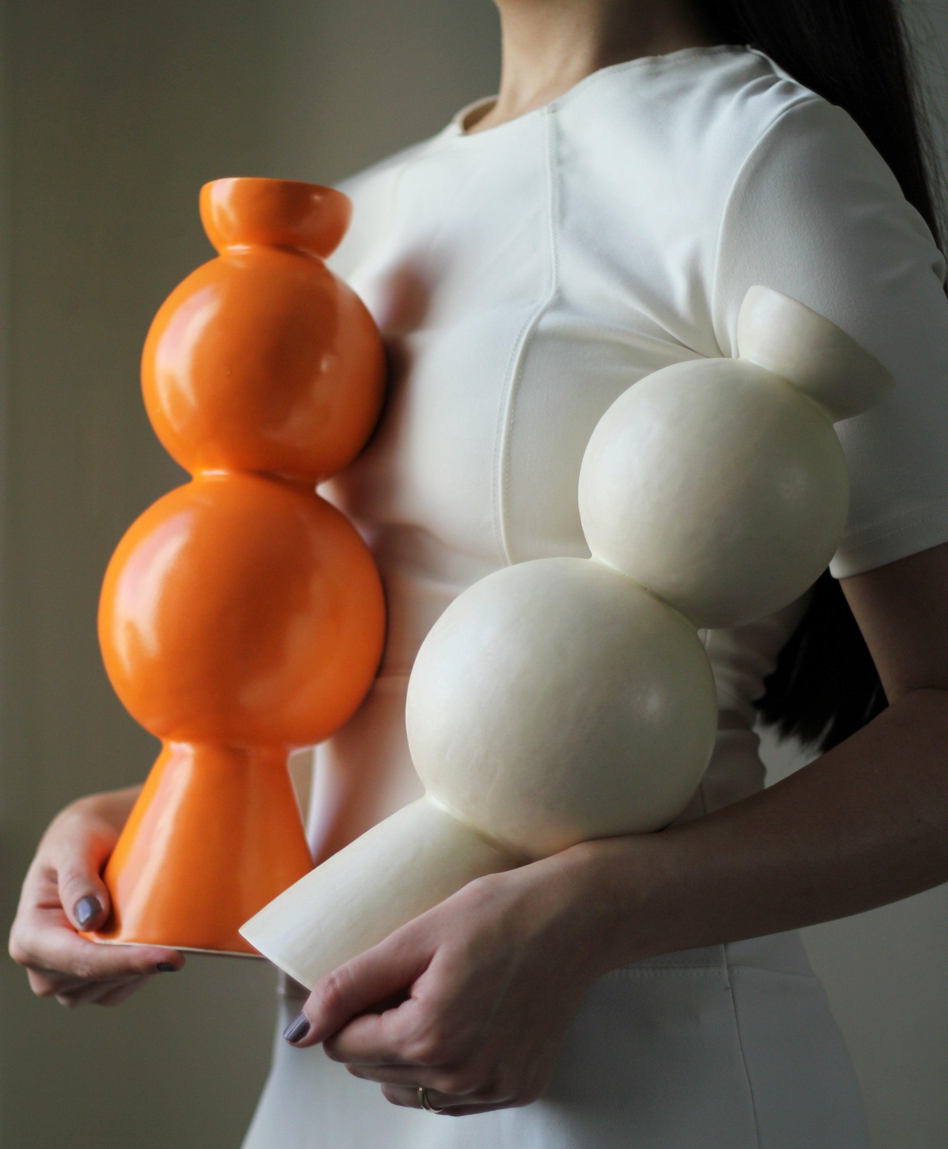 Matte Seramik Vazo - Turuncu