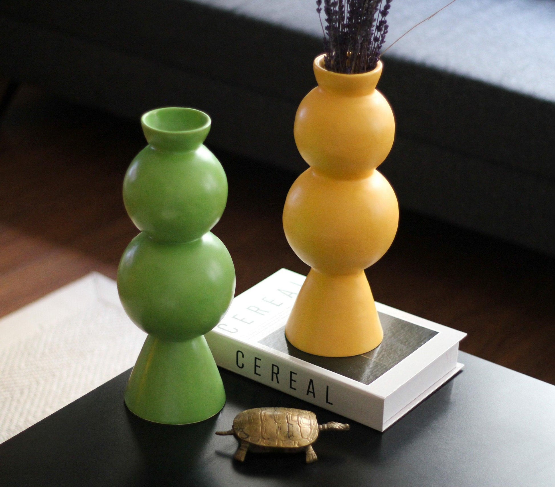 Matte Seramik Vazo - Yeşil