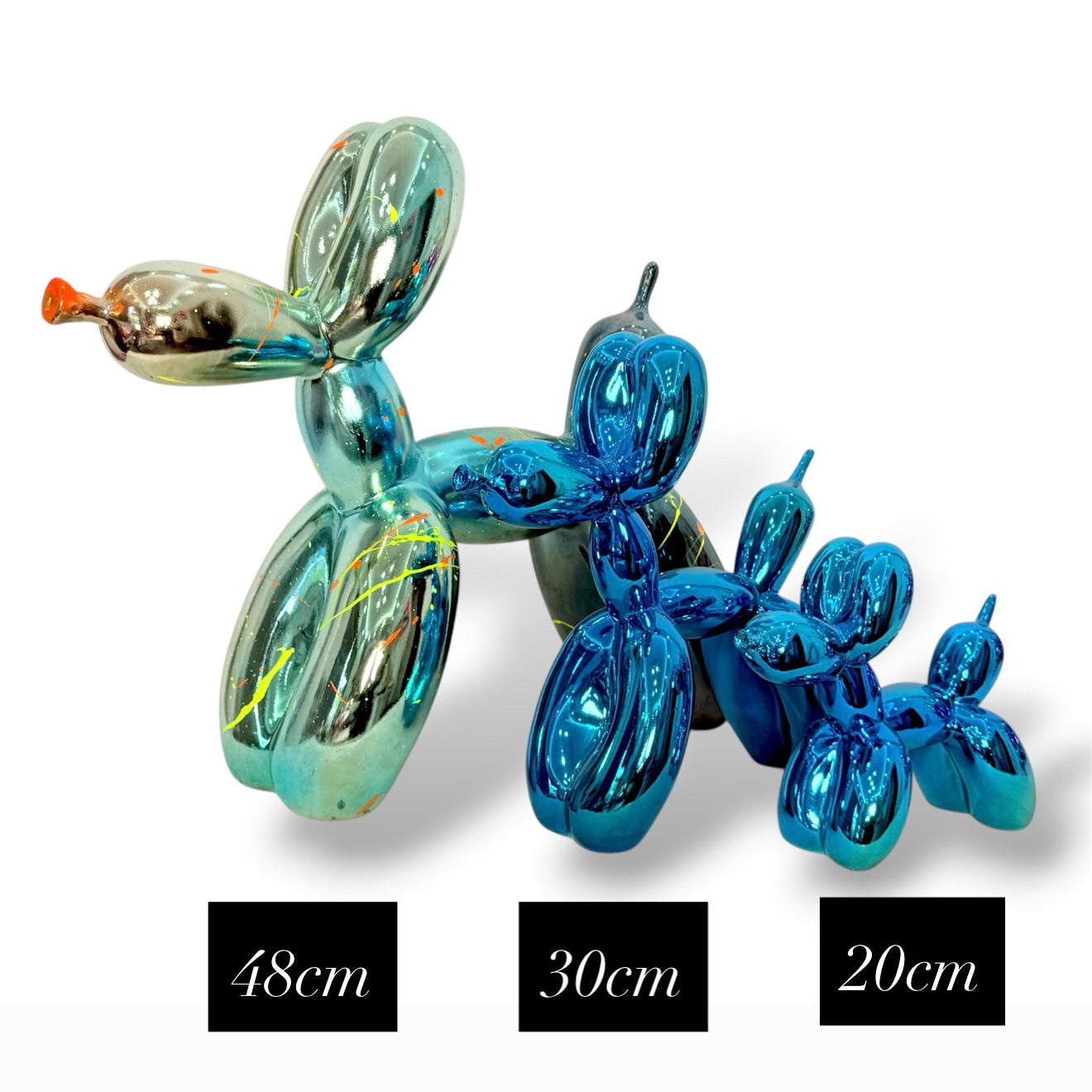 Jeff Koons Inspired Balloon Dog XXLarge – Mavi Balon Köpek Heykeli