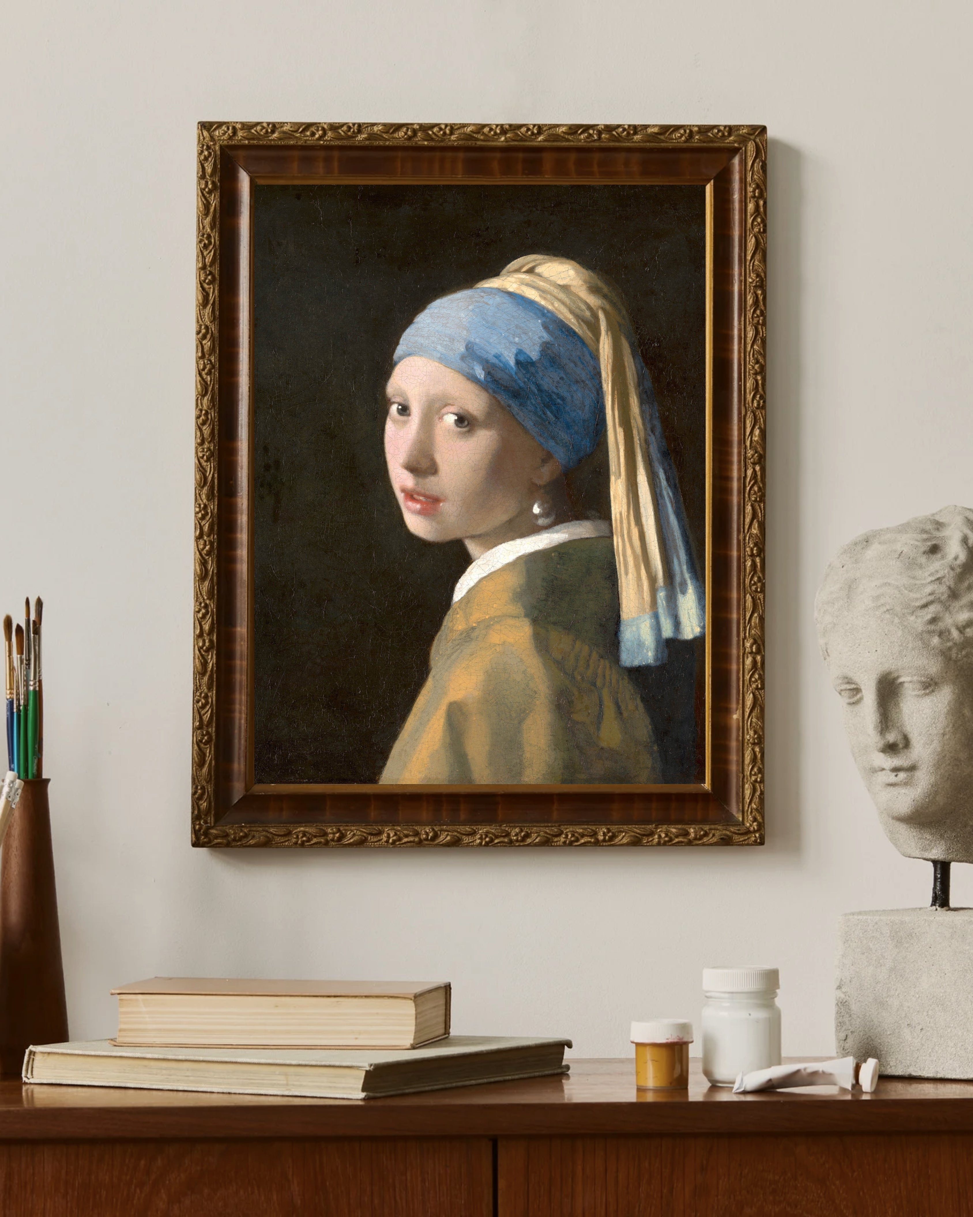 Johannes Vermeer - İnci Küpeli Kız Fine Art Baskı