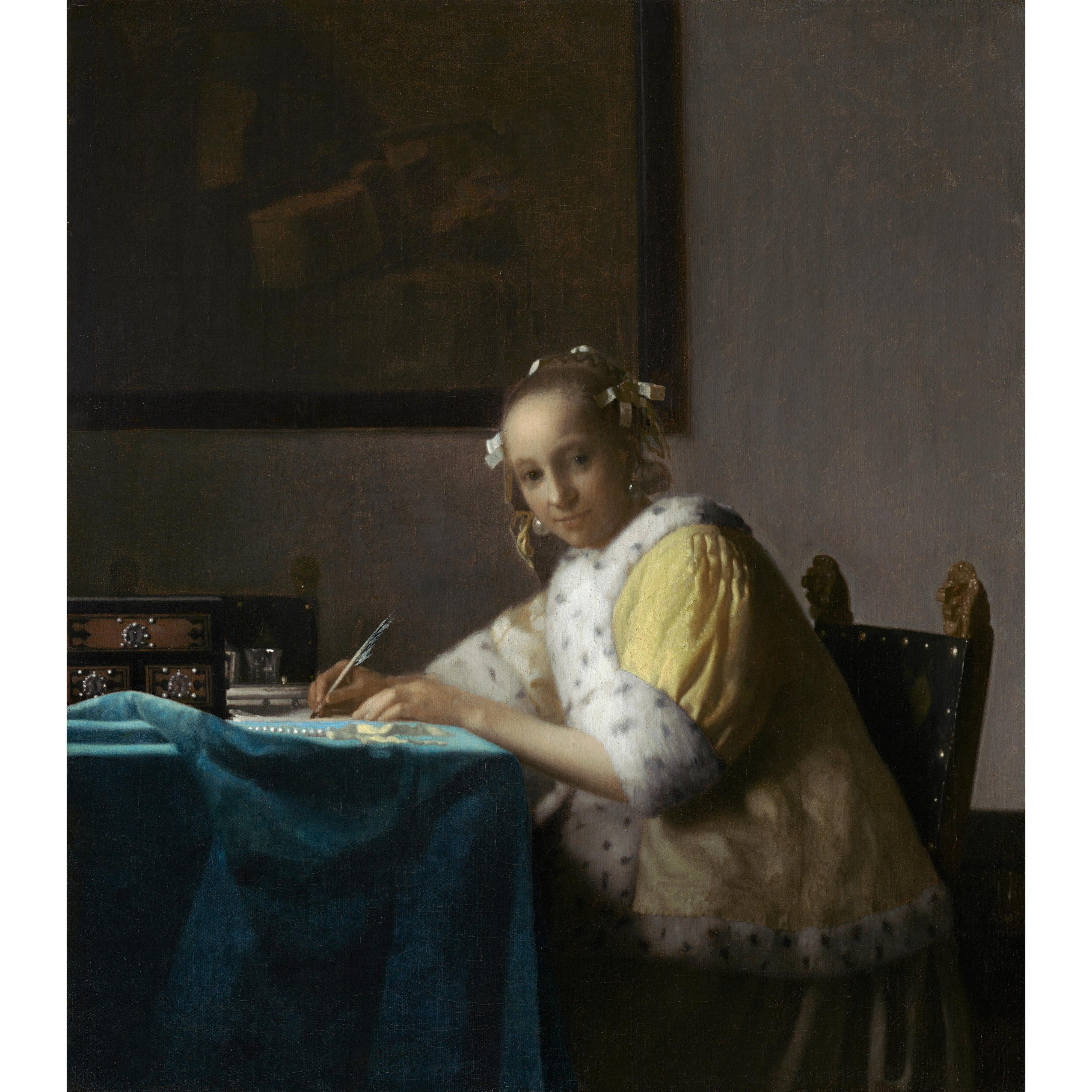 Johannes Vermeer - Mektup Yazarken Bir Leydi Tablo