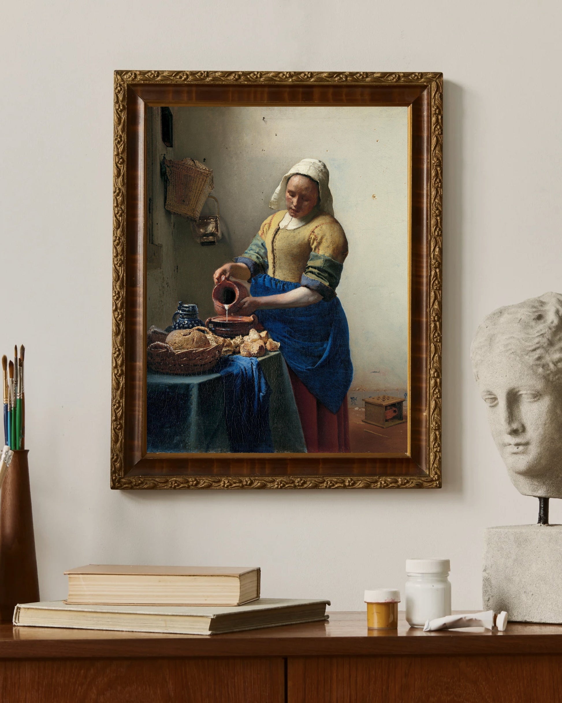 Johannes Vermeer - Sütçü Kız Fine Art Baskı