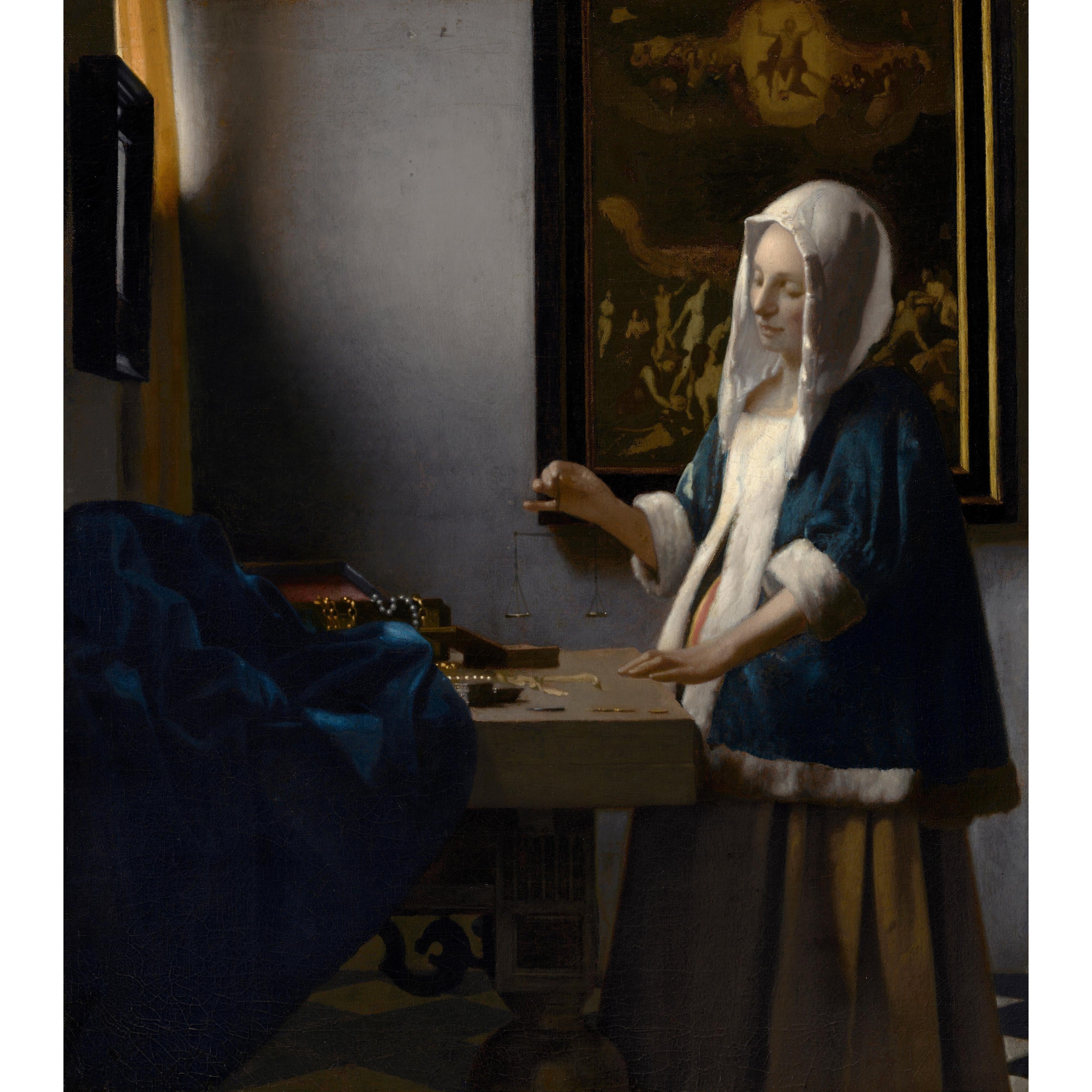 Johannes Vermeer - Terazi Tutan Kadın Tablo