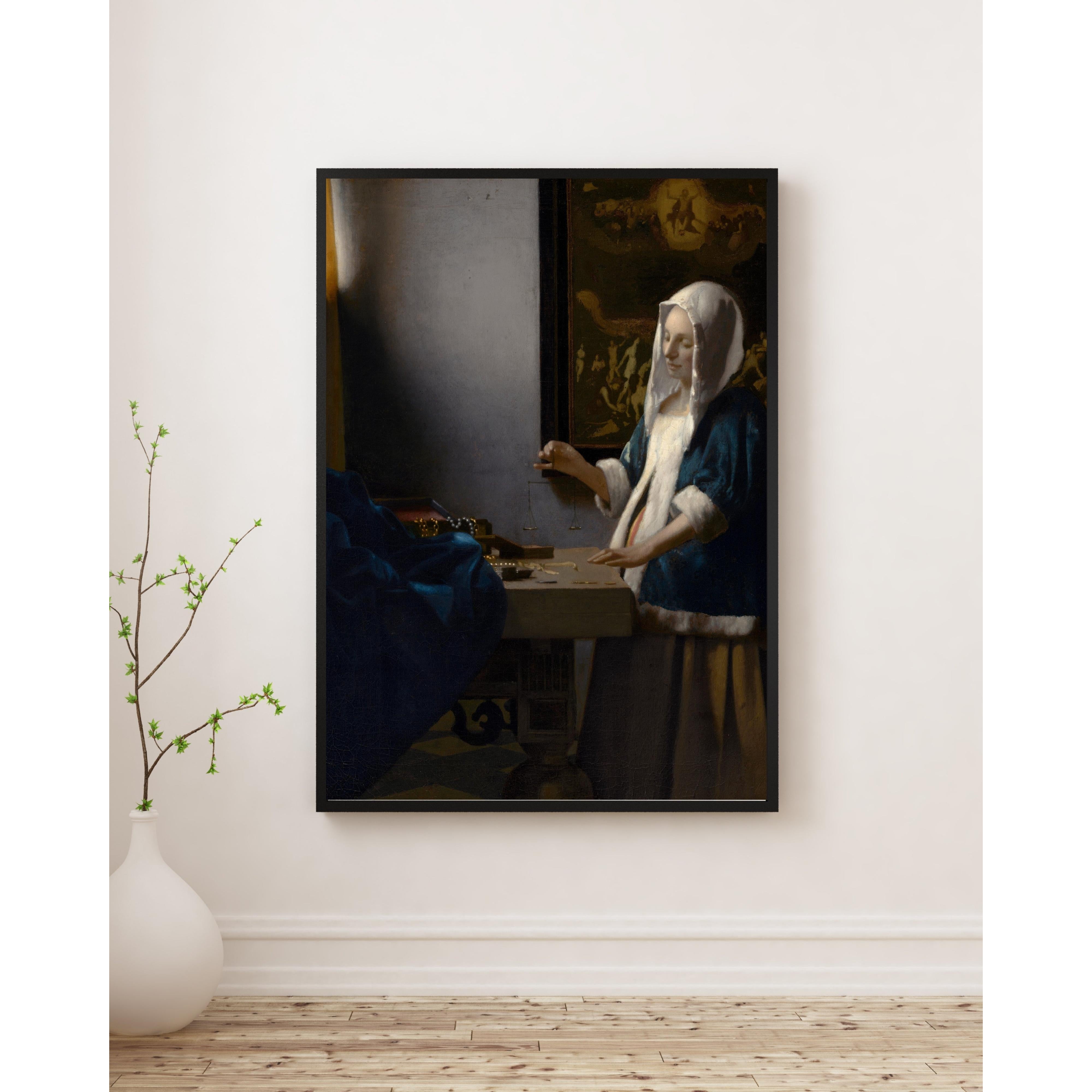 Johannes Vermeer - Terazi Tutan Kadın Poster