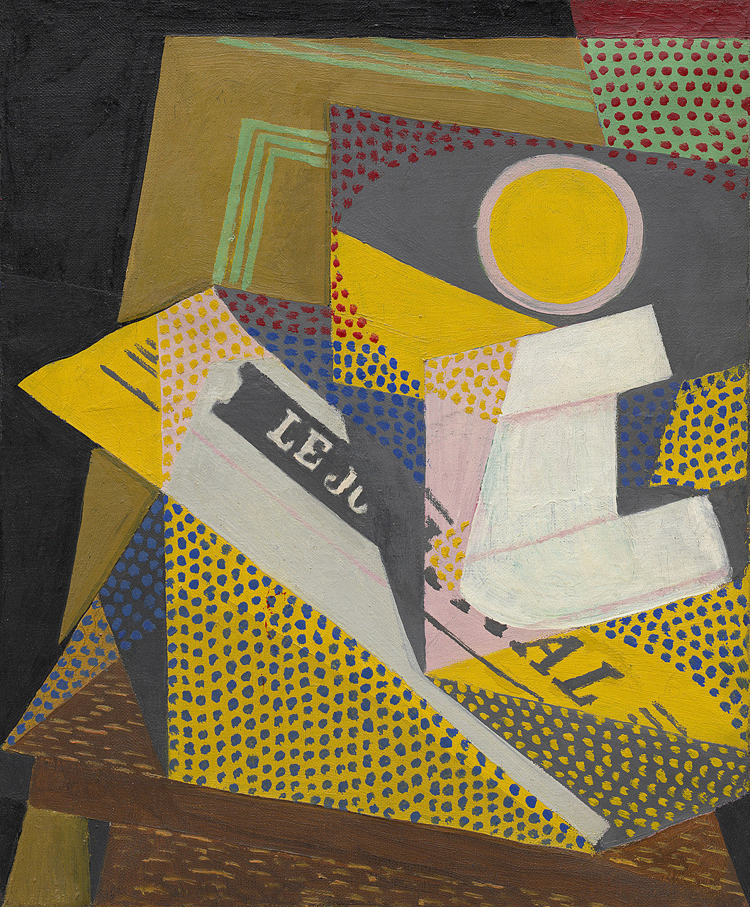 Juan Gris - Gazete ve Meyve Tabağı Fine Art Baskı