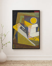 Juan Gris - Gazete ve Meyve Tabağı Fine Art Baskı